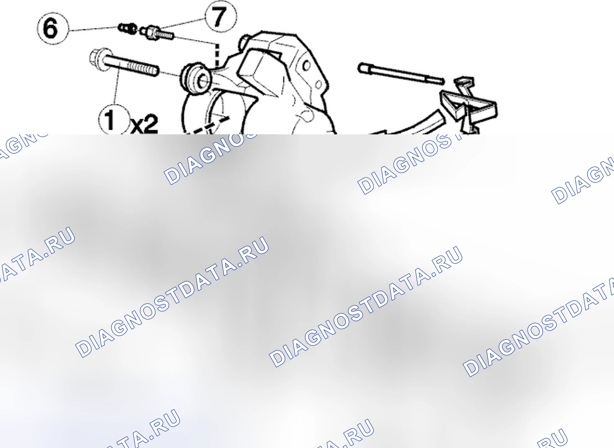 Рис. 169: Демонтаж тормозного суппорта. Volvo C70 I