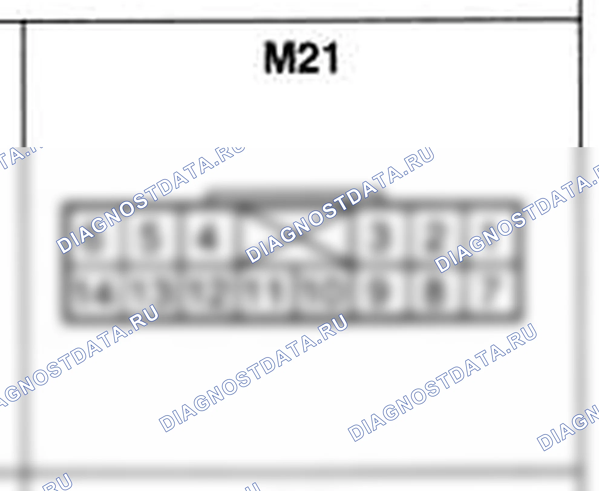 Распиновка разъёма M21 — основного жгута. Hyundai H-1 A1