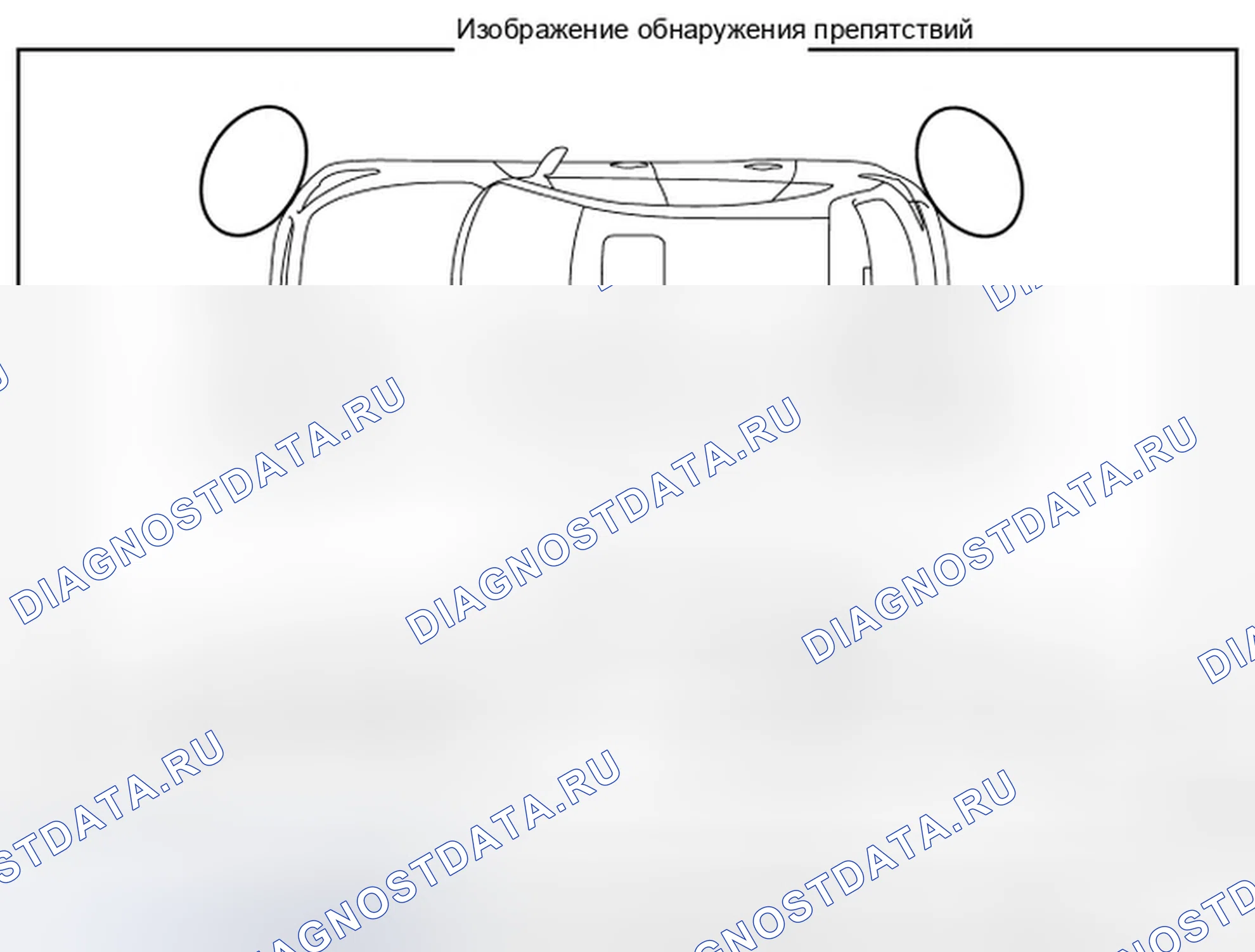 Рис. 206: РАССТОЯНИЕ ОБНАРУЖЕНИЯ ПРЕПЯТСТВИЙ. Infiniti FX50 II