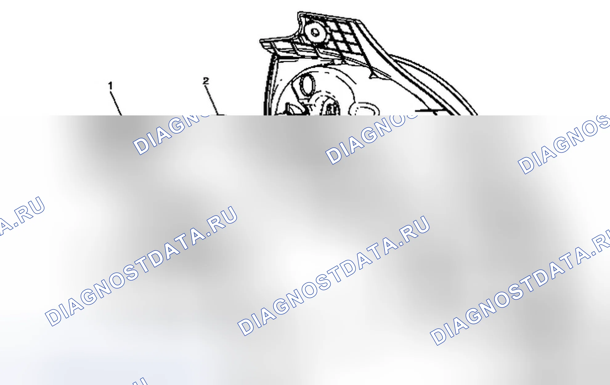 Рис. 24: Замена лампы задней лампы. Chevrolet Spark M300