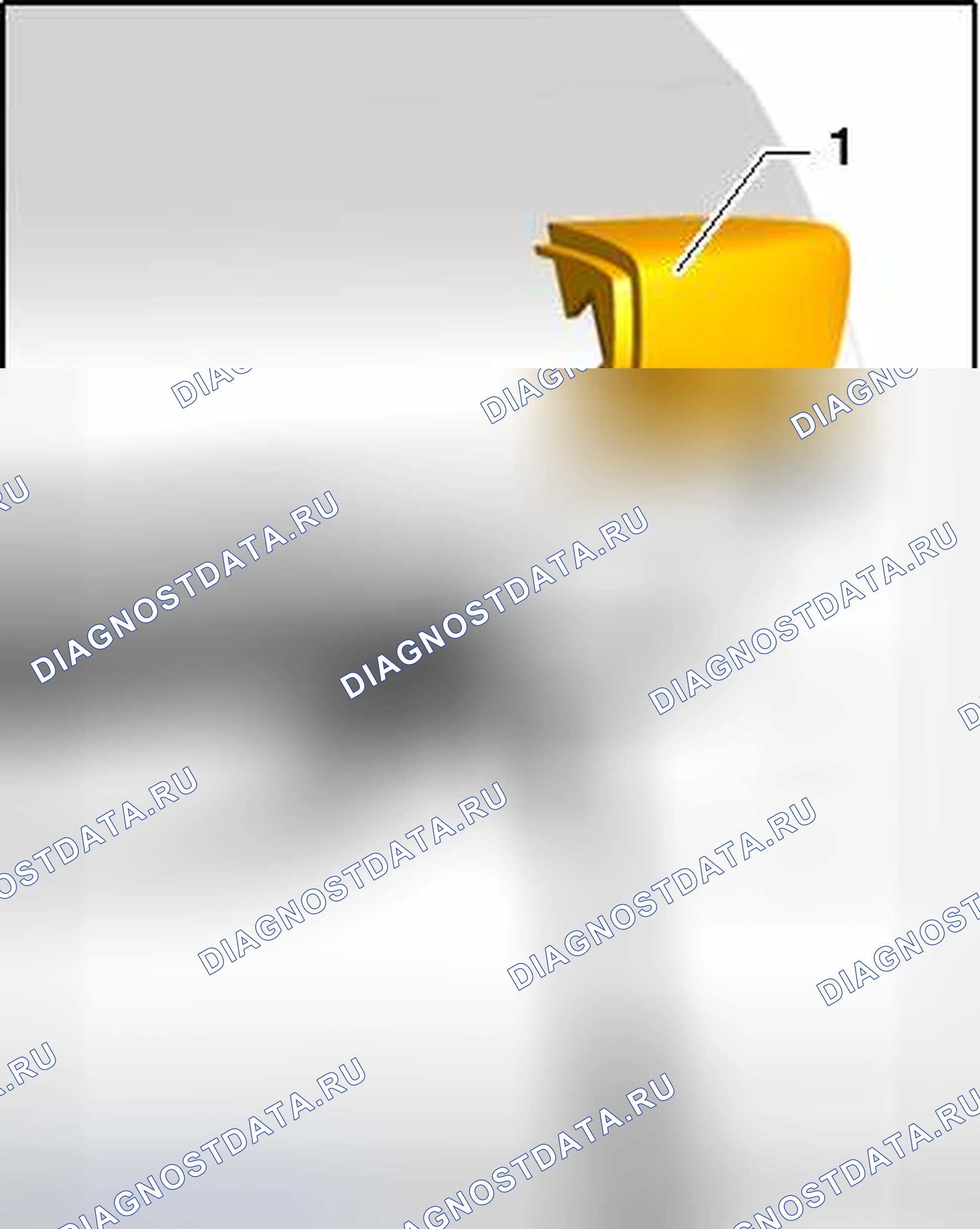 Рис. 102: КРЫШКА ЦИЛИНДРА ЗАМКА. Volkswagen Golf Mk7