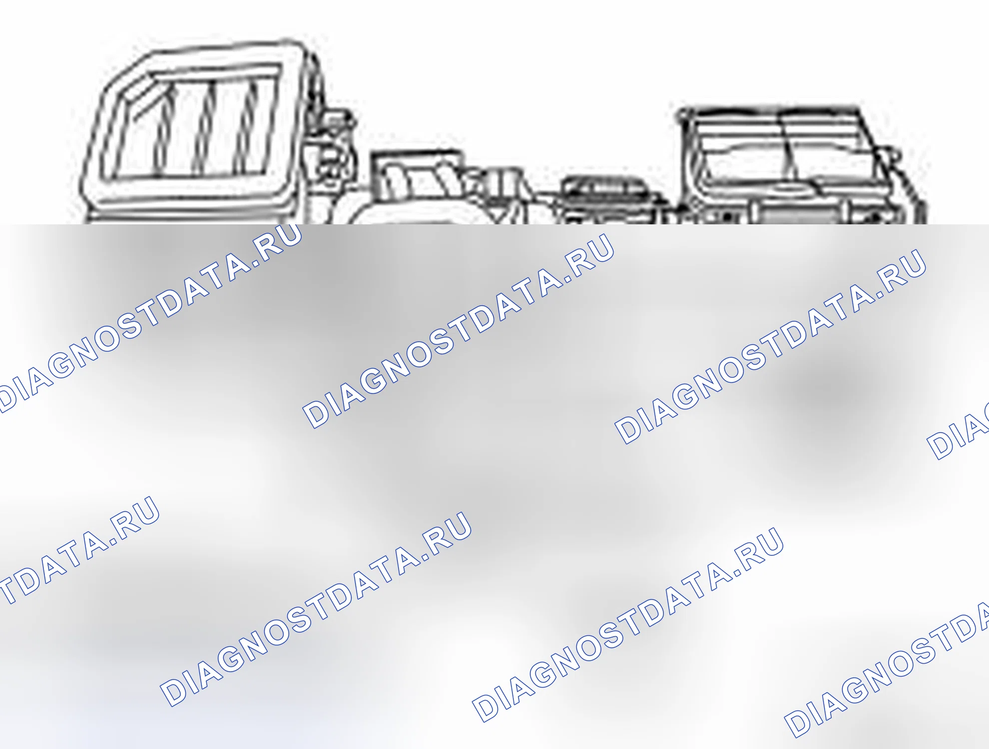 Рис. 59: Идентификация резистора двигателя переднего вентилятора. Nissan Frontier D40