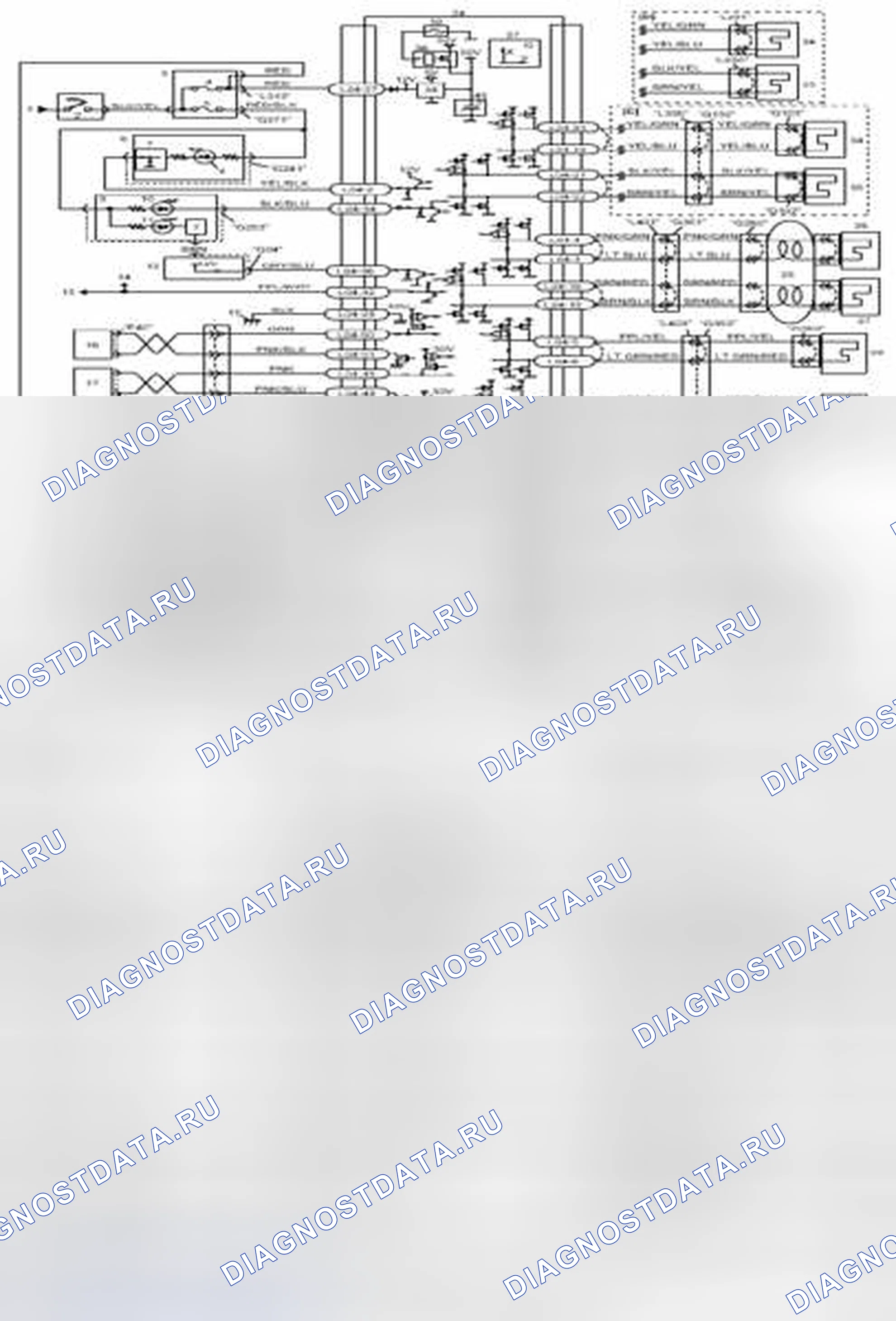 Рис. 344: Схема электропроводки системы подушек безопасности. Suzuki SX4 I