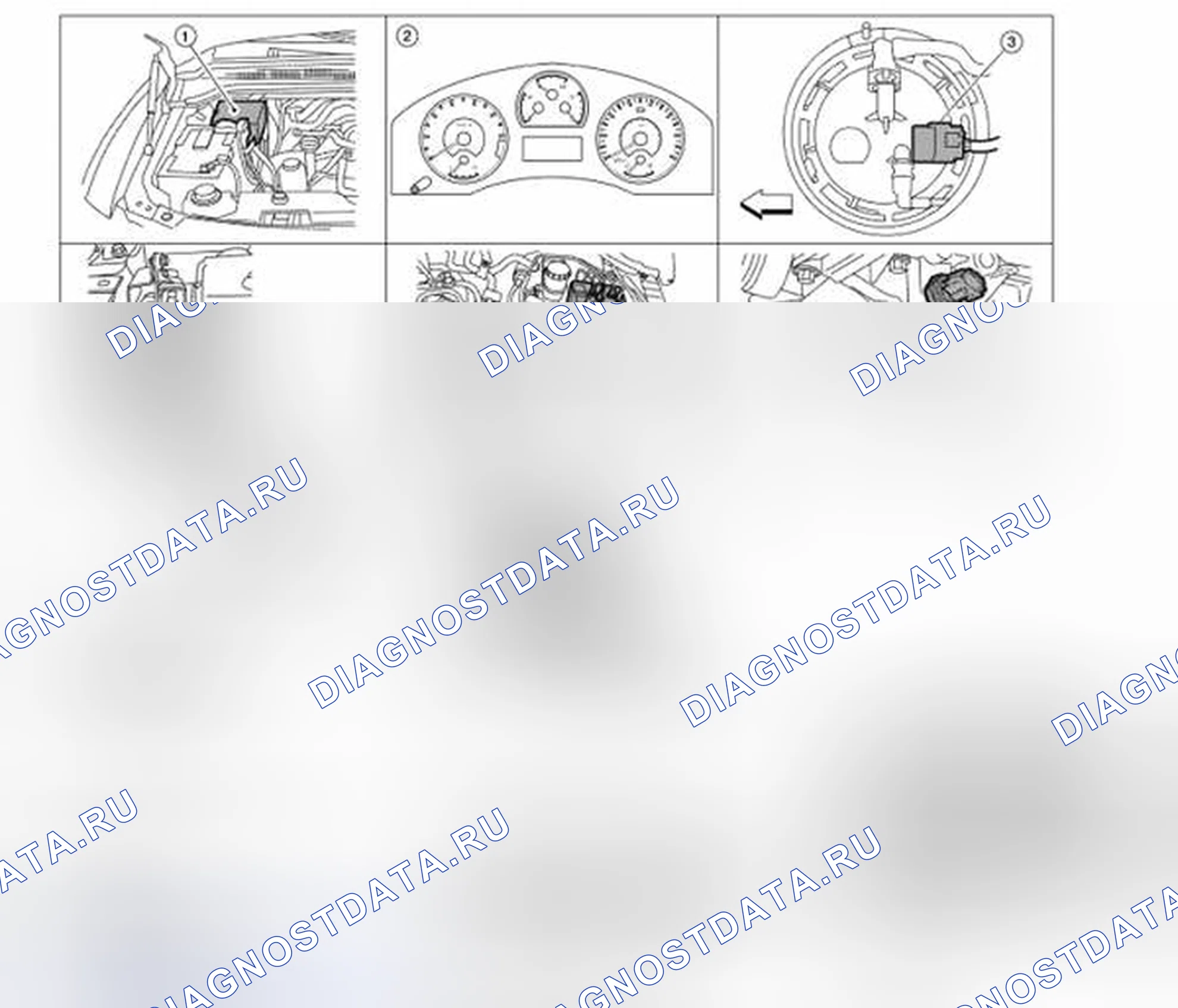 Рис. 66: ODO / TRIP METER: расположение компонентов. Honda Today I