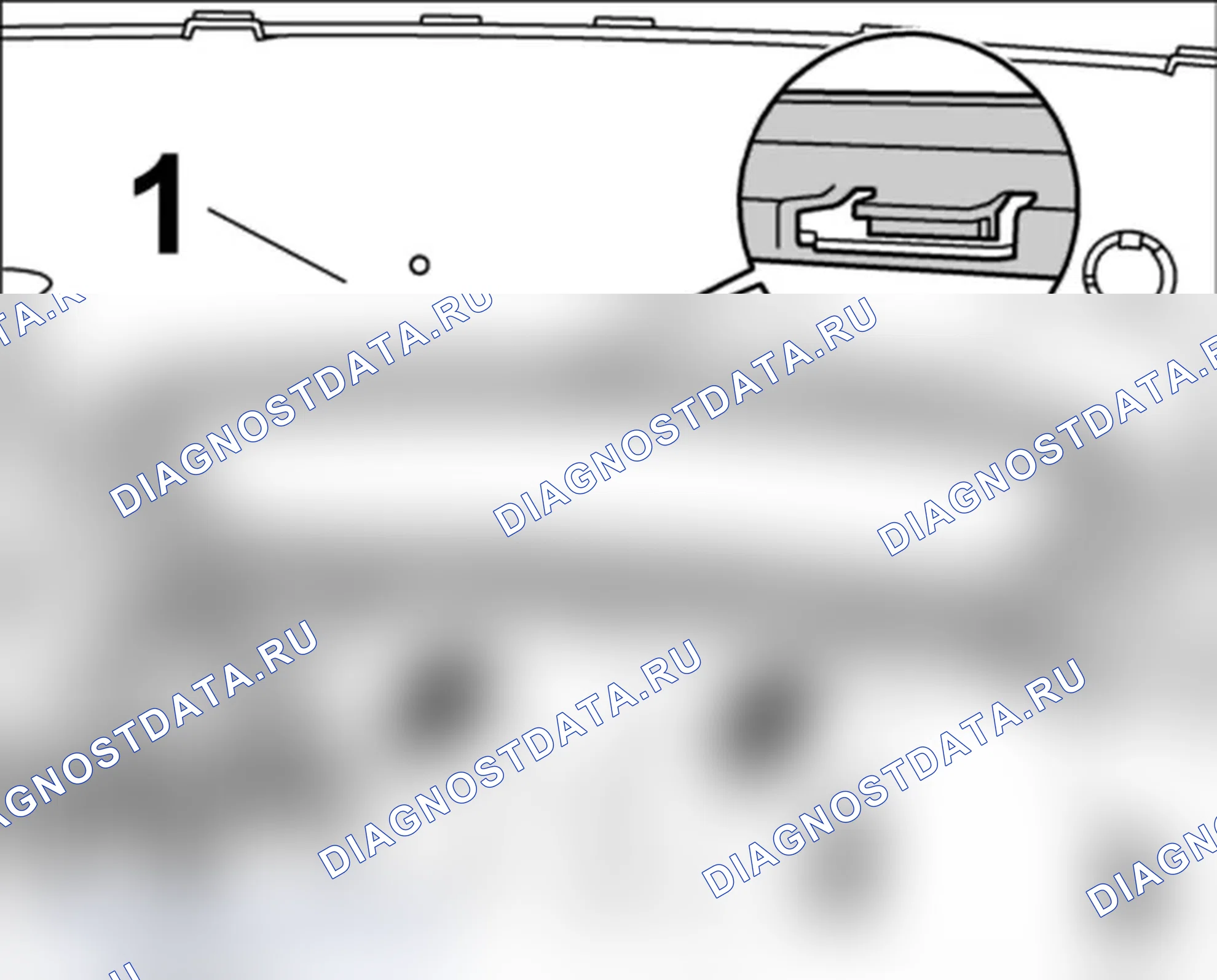 Рис. 128: Установка передней центральной воздушной решетки. Porsche Cayman S 987