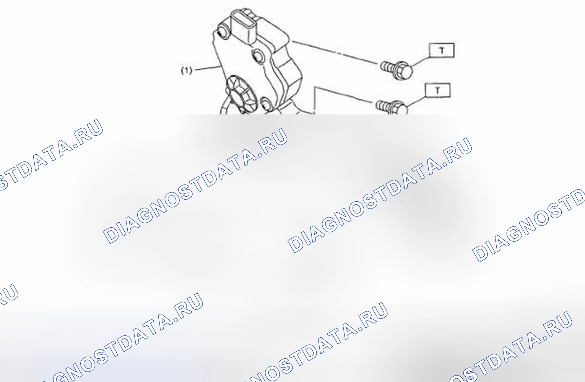 Рис. 2: Идентификация компонентов педали акселератора. Subaru Impreza GD/GC/GG рестайлинг 2