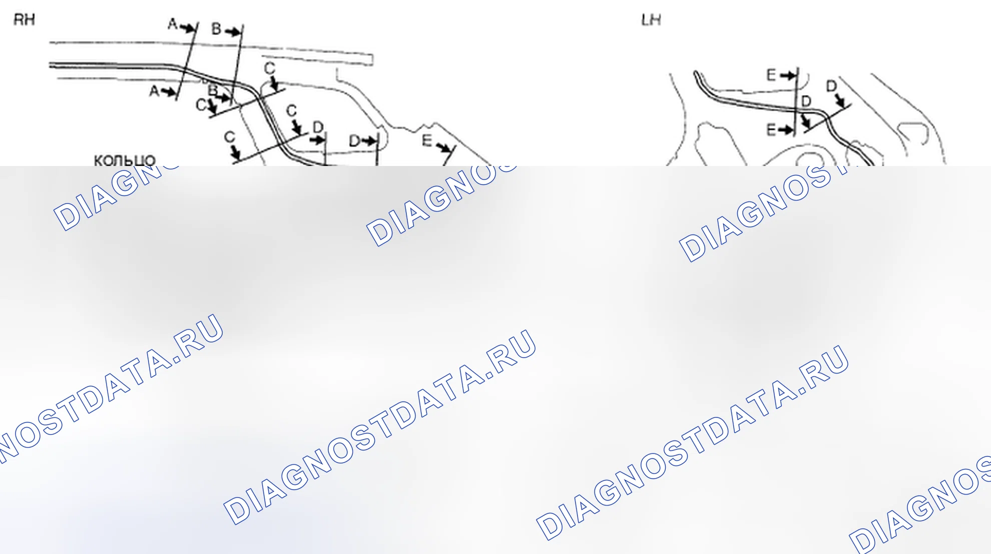 Рис. 9: ДЕМОНТАЖ ЗАДНЕГО ДРЕНАЖНОГО ШЛАНГА. Mazda CX-9 I