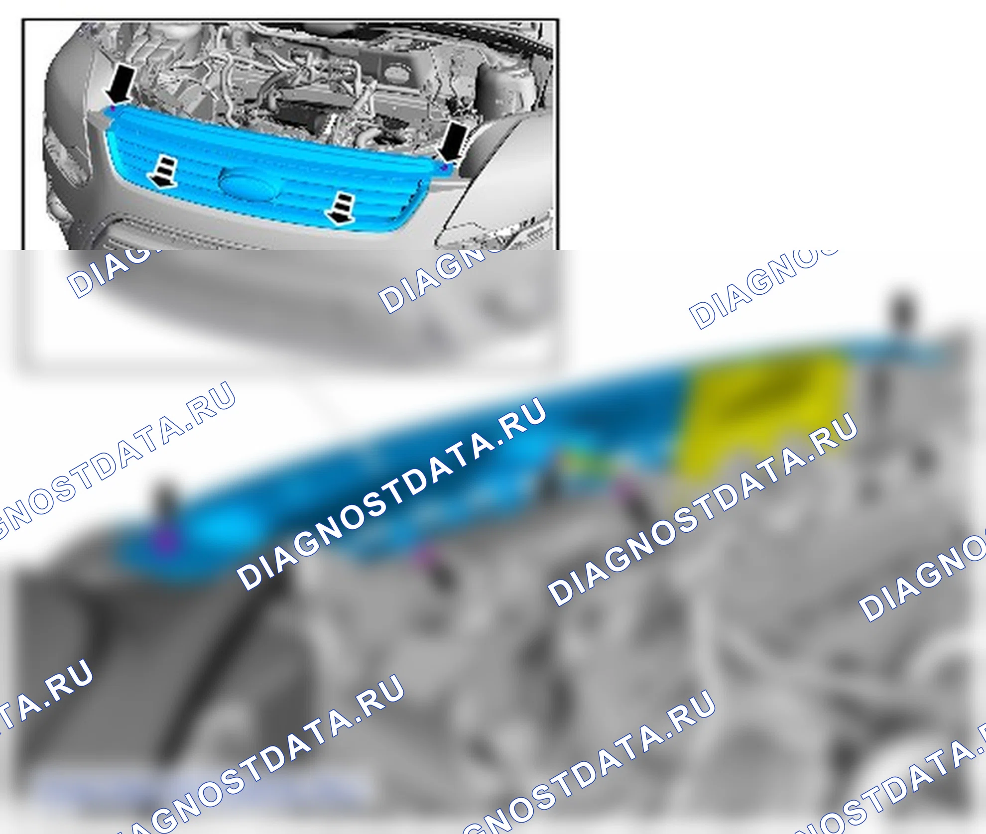 Как снять и установить кожух переднего бампера. Ford Kuga I