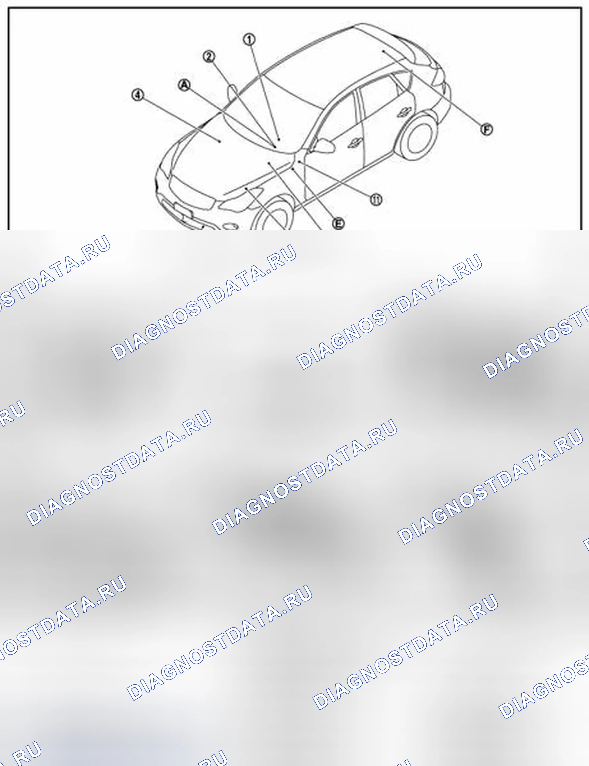 Рис. 35: Расположение компонентов. Infiniti QX50 I