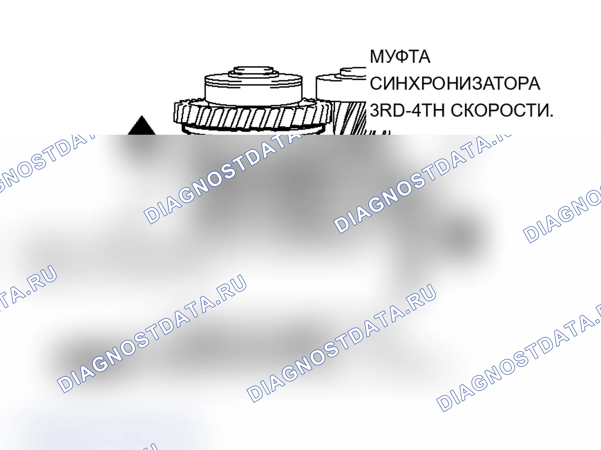 Рис. 77: >> B <<5TH ПЕРЕКЛЮЧЕНИЕ СКОРОСТЕЙ-РЕВЕРС FORK/5TH ПЕРЕКЛЮЧЕНИЕ СКОРОСТЕЙ-РЕВЕРС RAIL/3RD-4TH ПЕРЕКЛЮЧЕНИЕ СКОРОСТЕЙ FORK/3RD-4TH SPE. Mitsubishi Lancer Ralliart IX рестайлинг