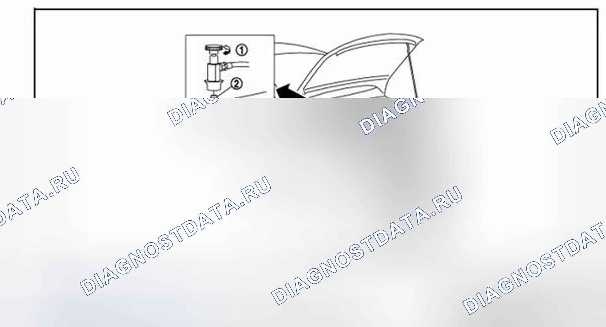 Рис. 78: Выгрузка хладагента. Infiniti FX35 II рестайлинг