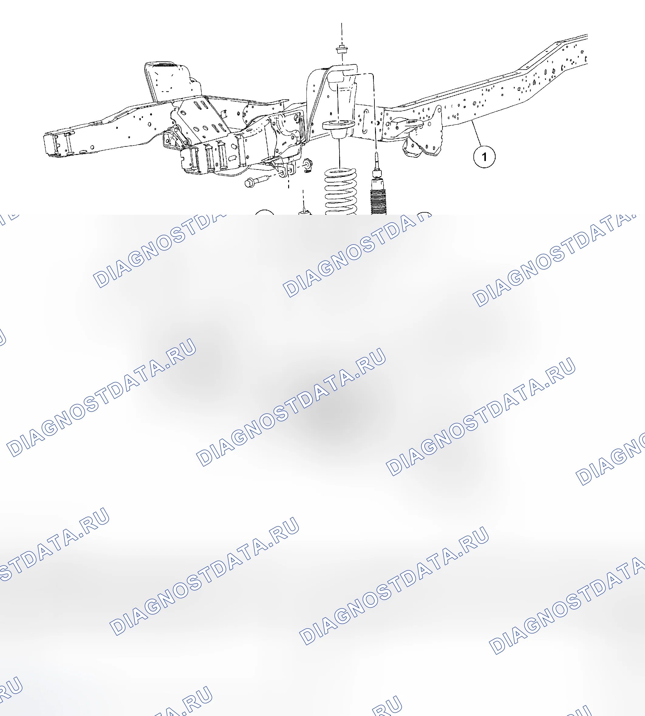 Рис. 85: Передняя подвеска. Ford Pickup F250 Super Duty I