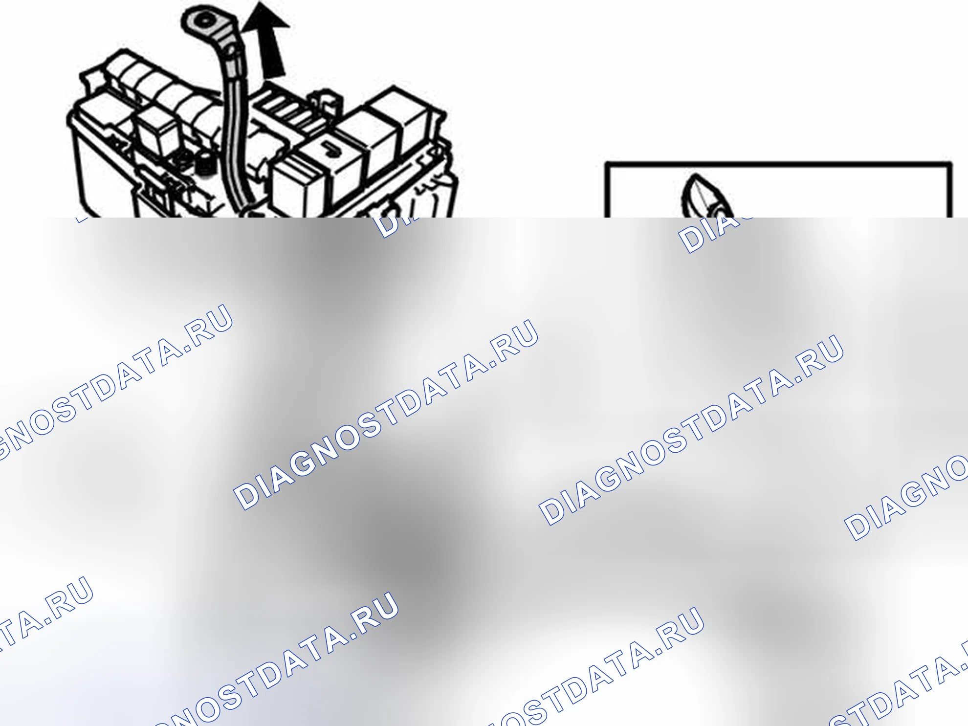 Рис. 338: Удаление кабеля B +. Volvo C70 I