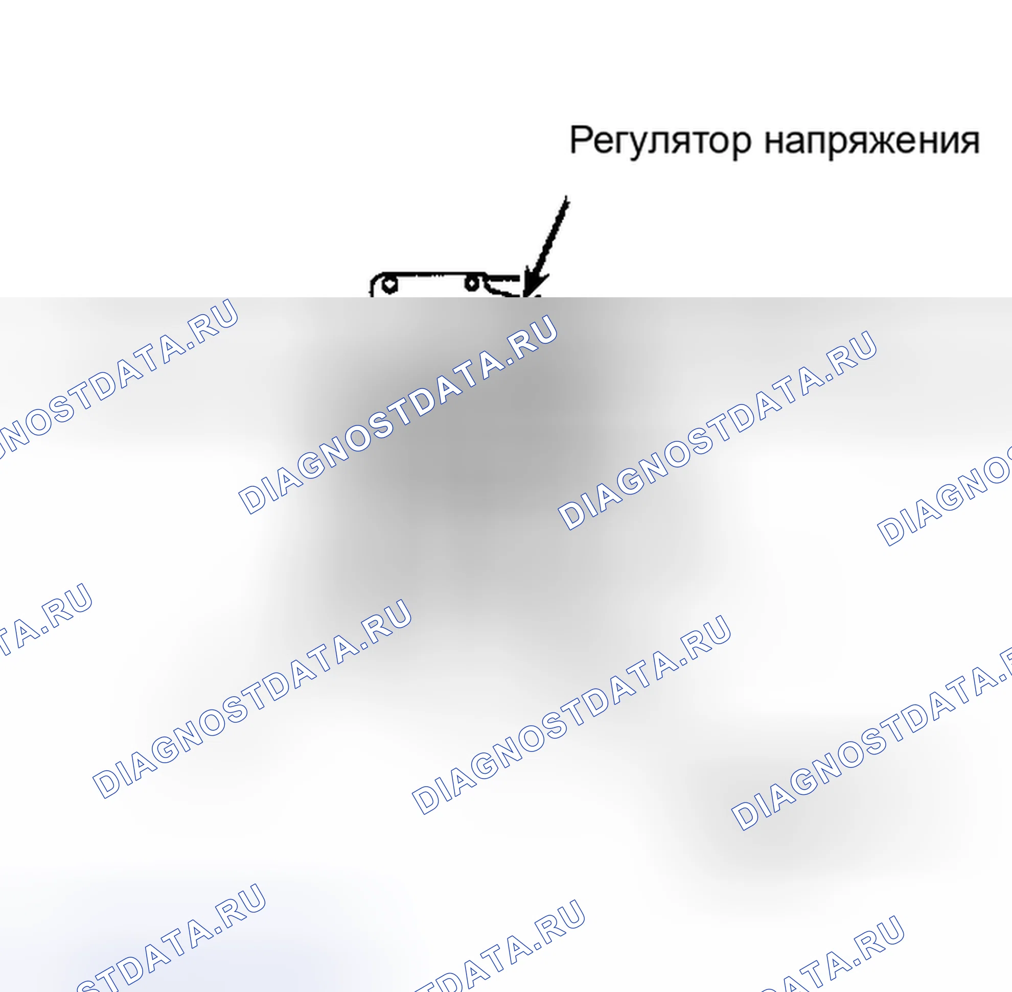 Рис. 8: Регулировка двухточечного регулятора напряжения. Toyota Tercel L20