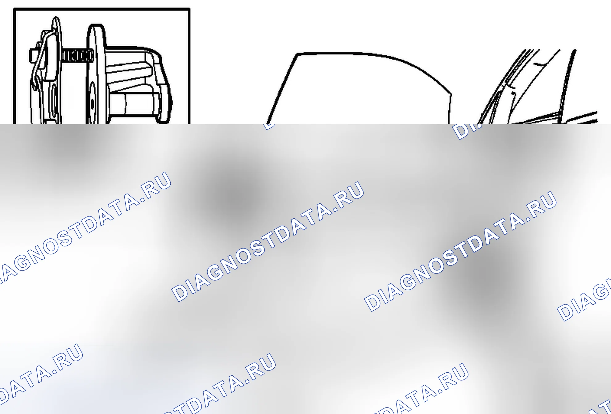 Рис. 6: Замена фиксатора передней стороны двери. Cadillac ELR I