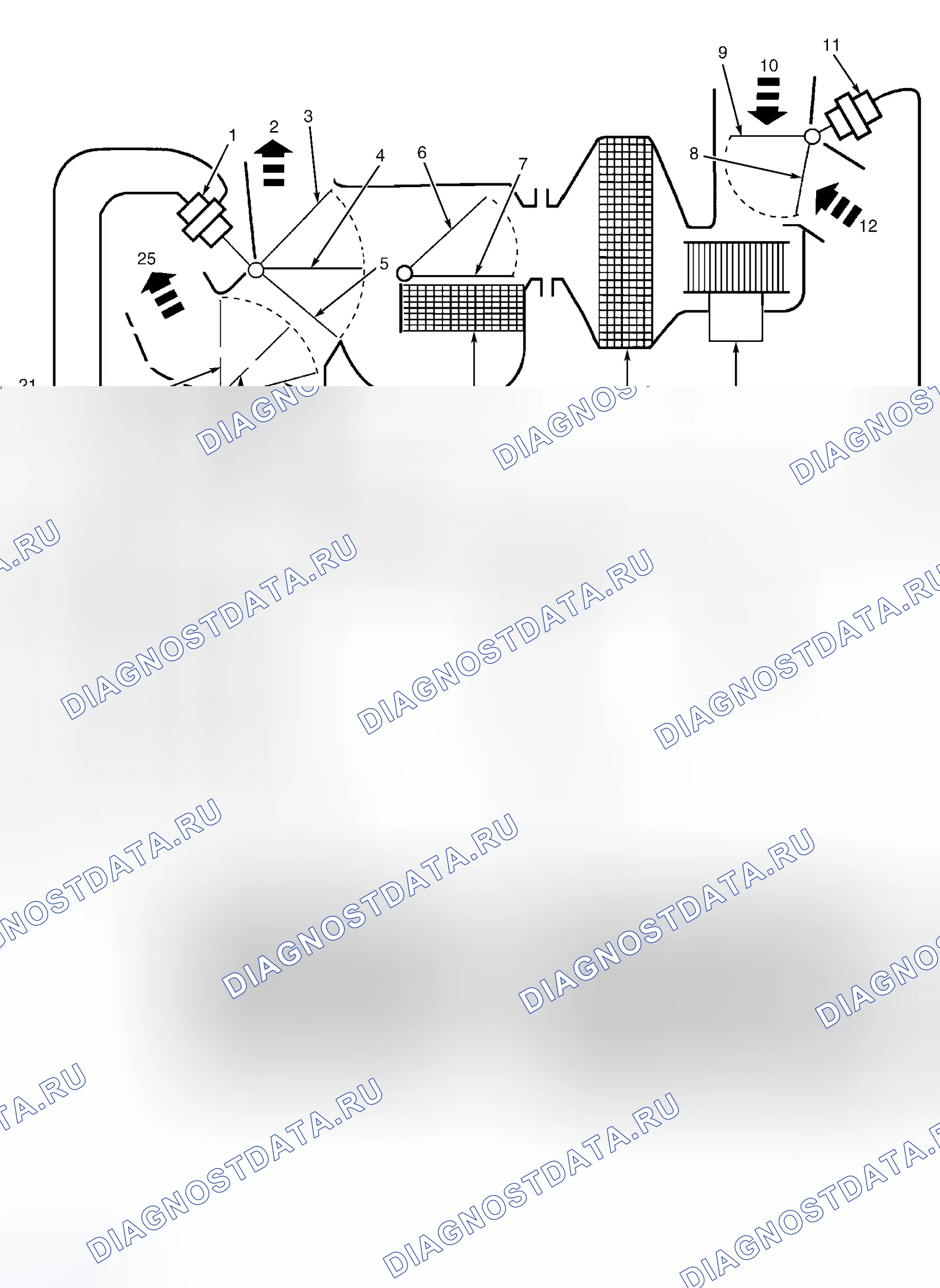 Рис. 1: СХЕМА ВАКУУМНЫХ ШЛАНГОВ. Ford Escort ZX2 