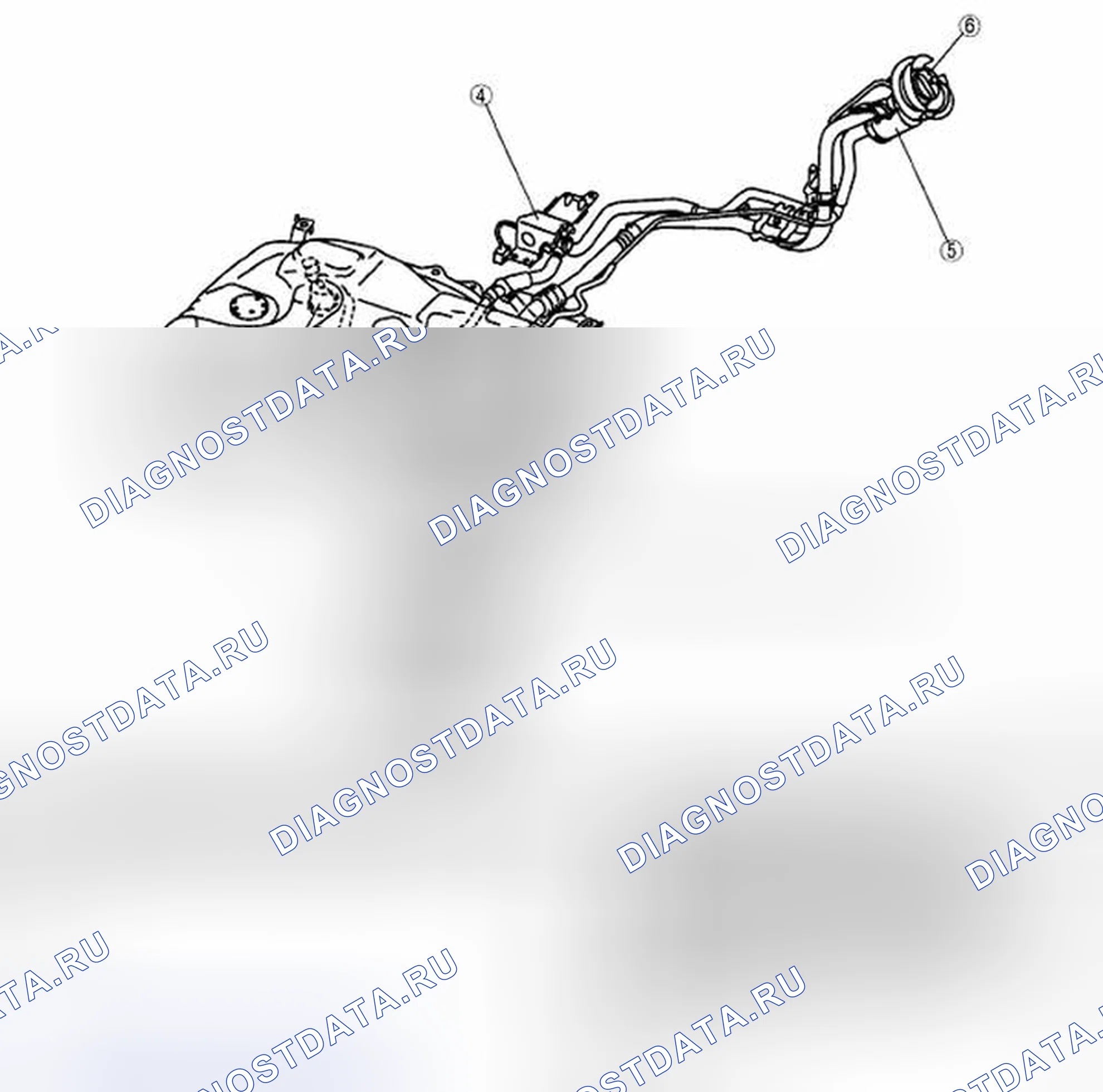 Рис. 3: Сторона топливного бака. Mazda CX-7 I