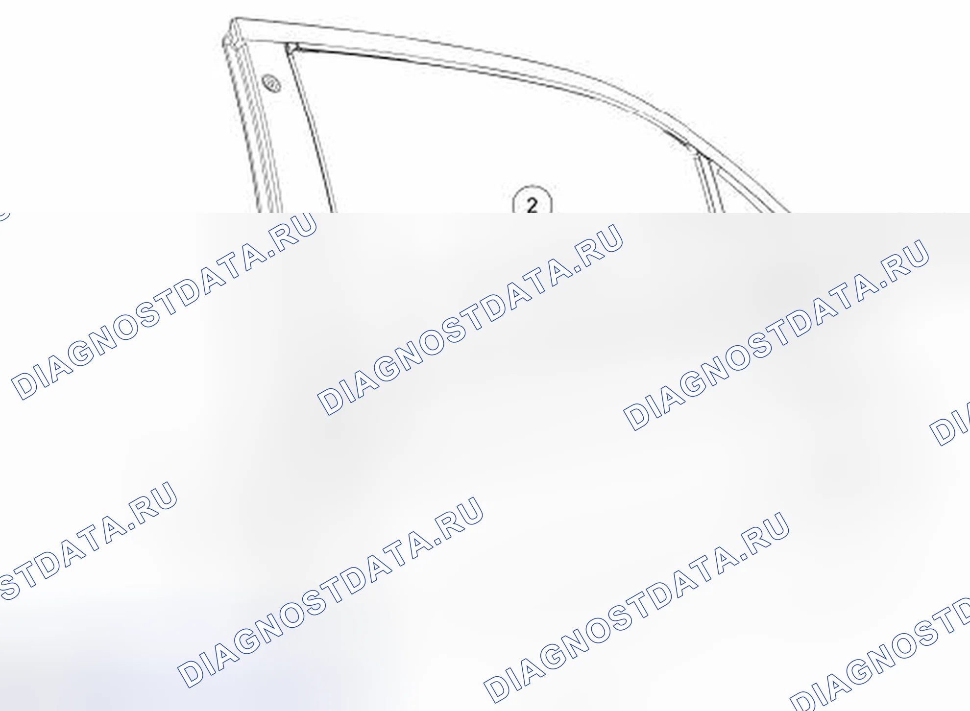 Рис. 18: Beltline Molding - задняя дверь. Hyundai Lafesta I