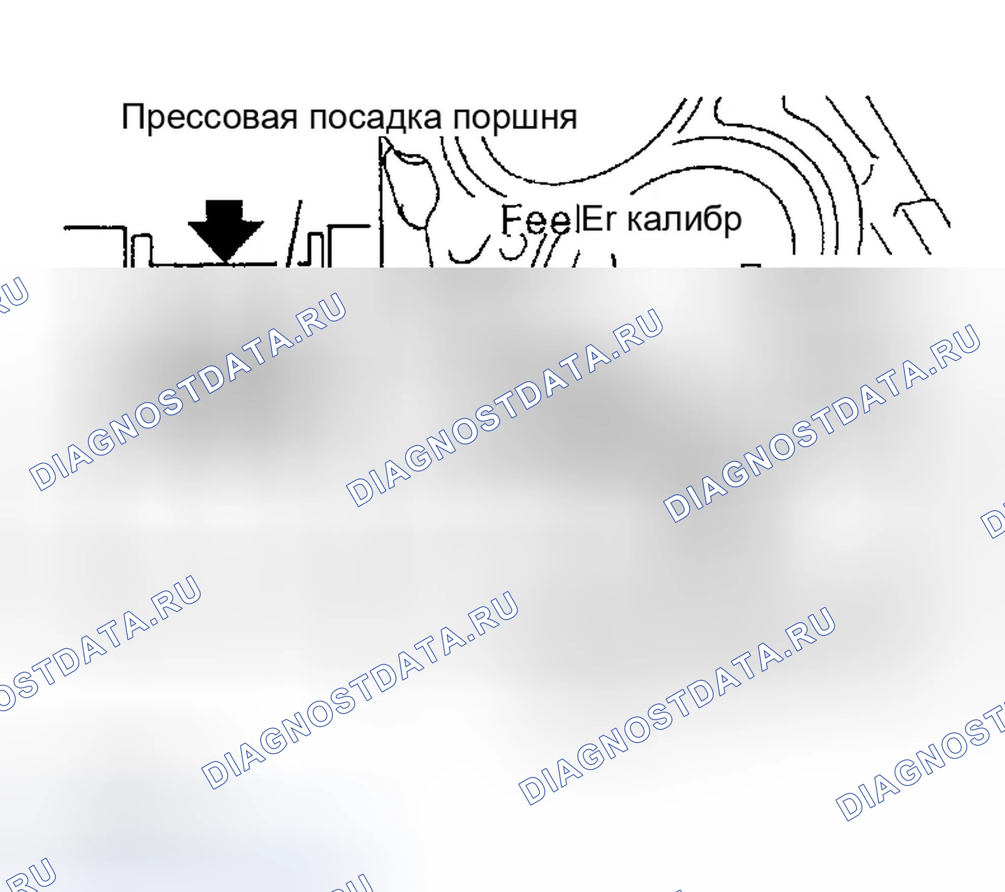Рис. 346: Торцевой зазор поршневого кольца. Infiniti G35 III