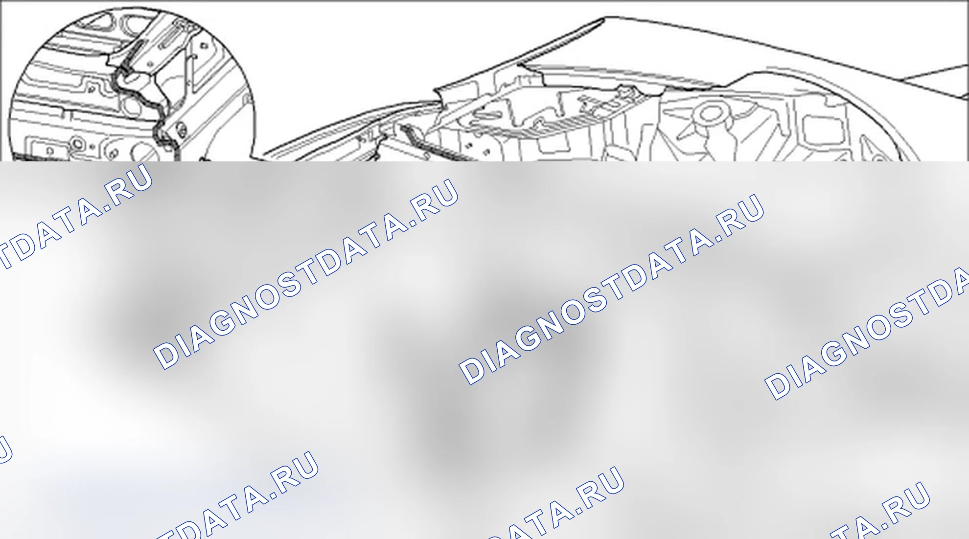 Рис. 711: Сторона передней части транспортного средства. Porsche 911 GT3 997