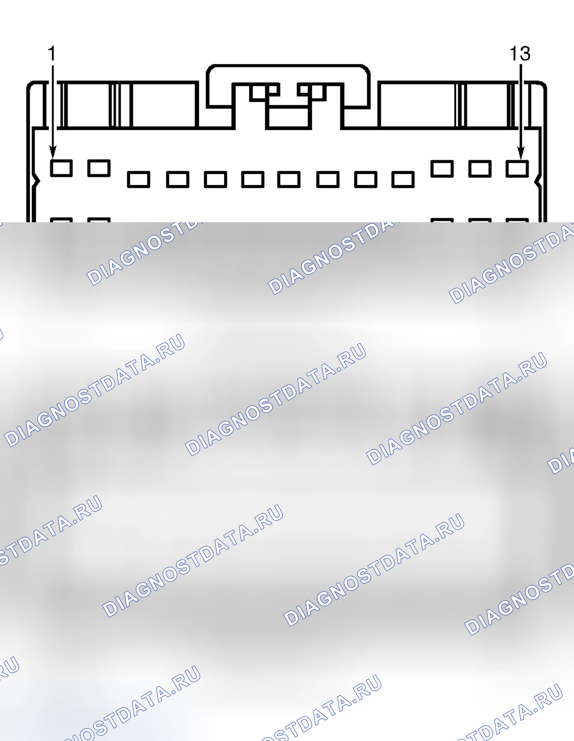 Рис. 2: ТЕСТ B: НЕТ СВЯЗИ С МОДУЛЕМ GEM. Ford Windstar I