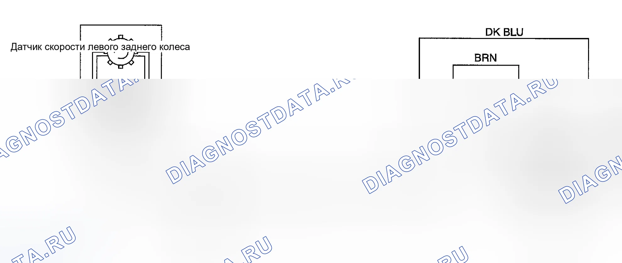 Рис. 50: расшифровка кода ошибки C0023: входной сигнал датчика скорости левого заднего колеса = 0. Suzuki Verona I