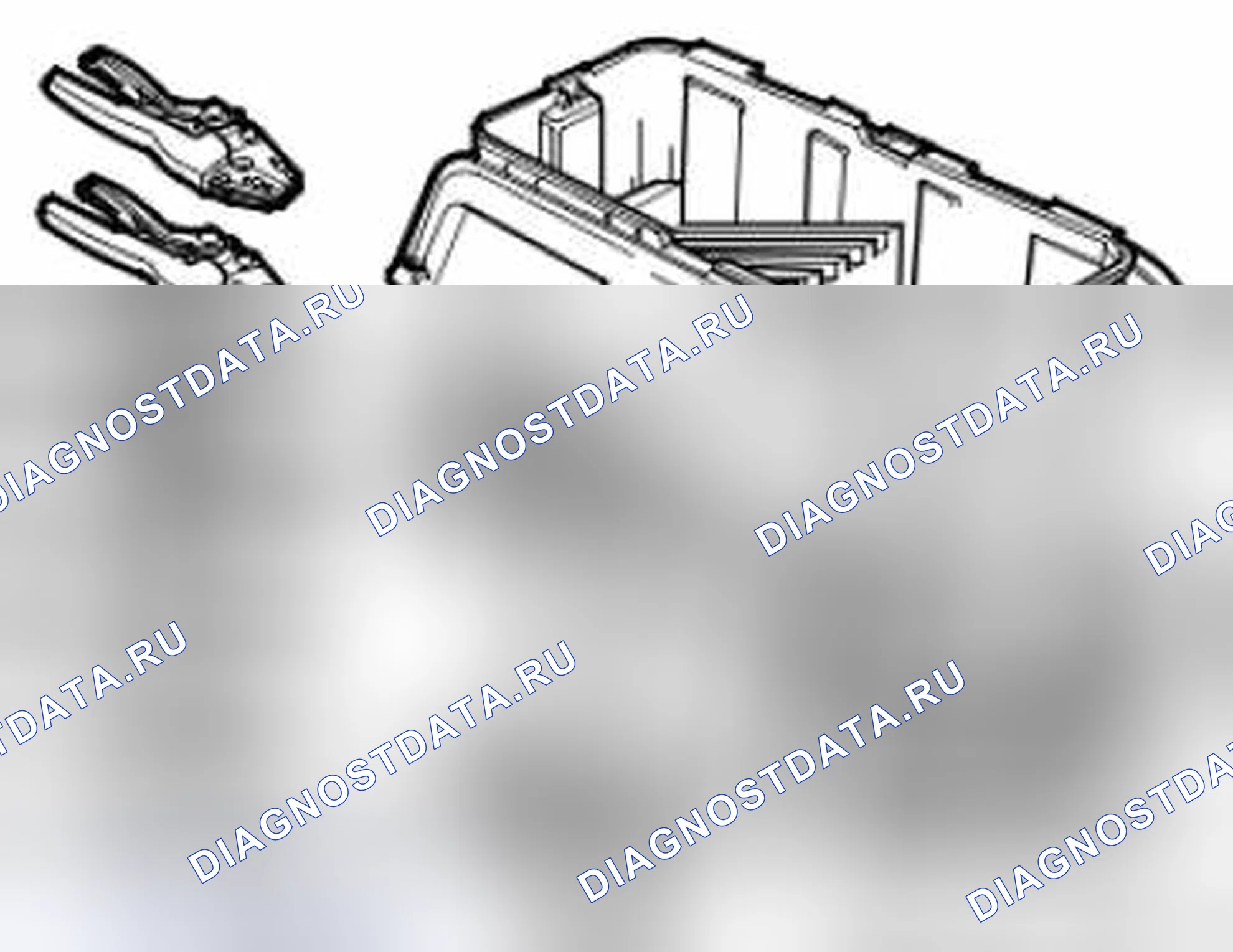 Рис. 526: 86 12 483 Набор инструментов, жгут проводов. Saab 9-3 II