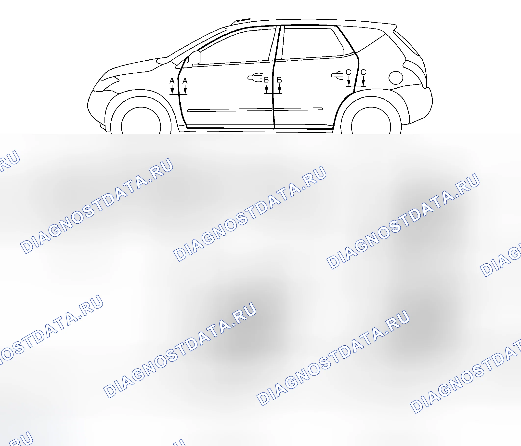 Рис. 143: Регулировка фитинга. Nissan Murano Z50