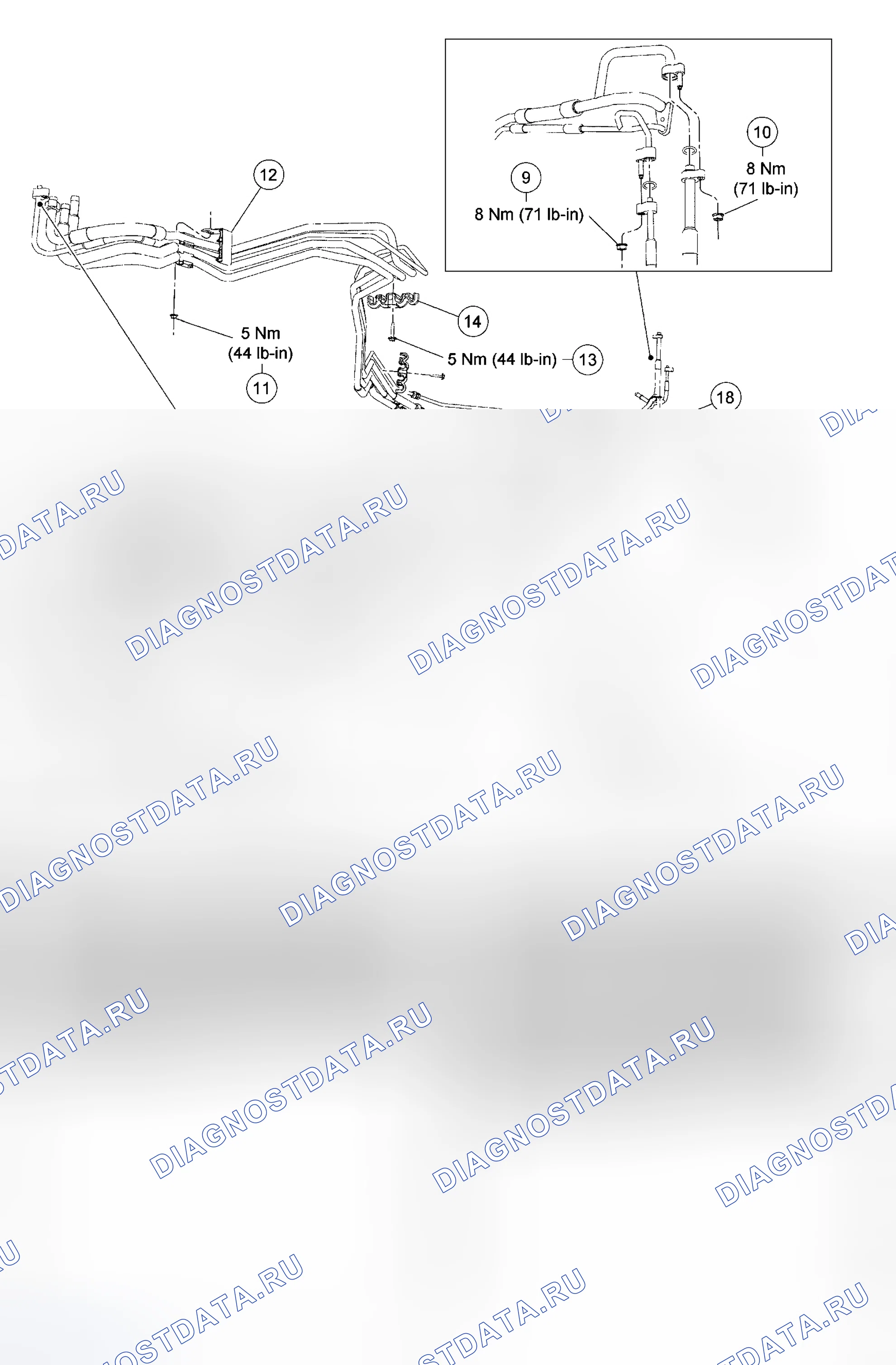 Рис. 34: Демонтаж и монтаж. Hyundai Mistra II