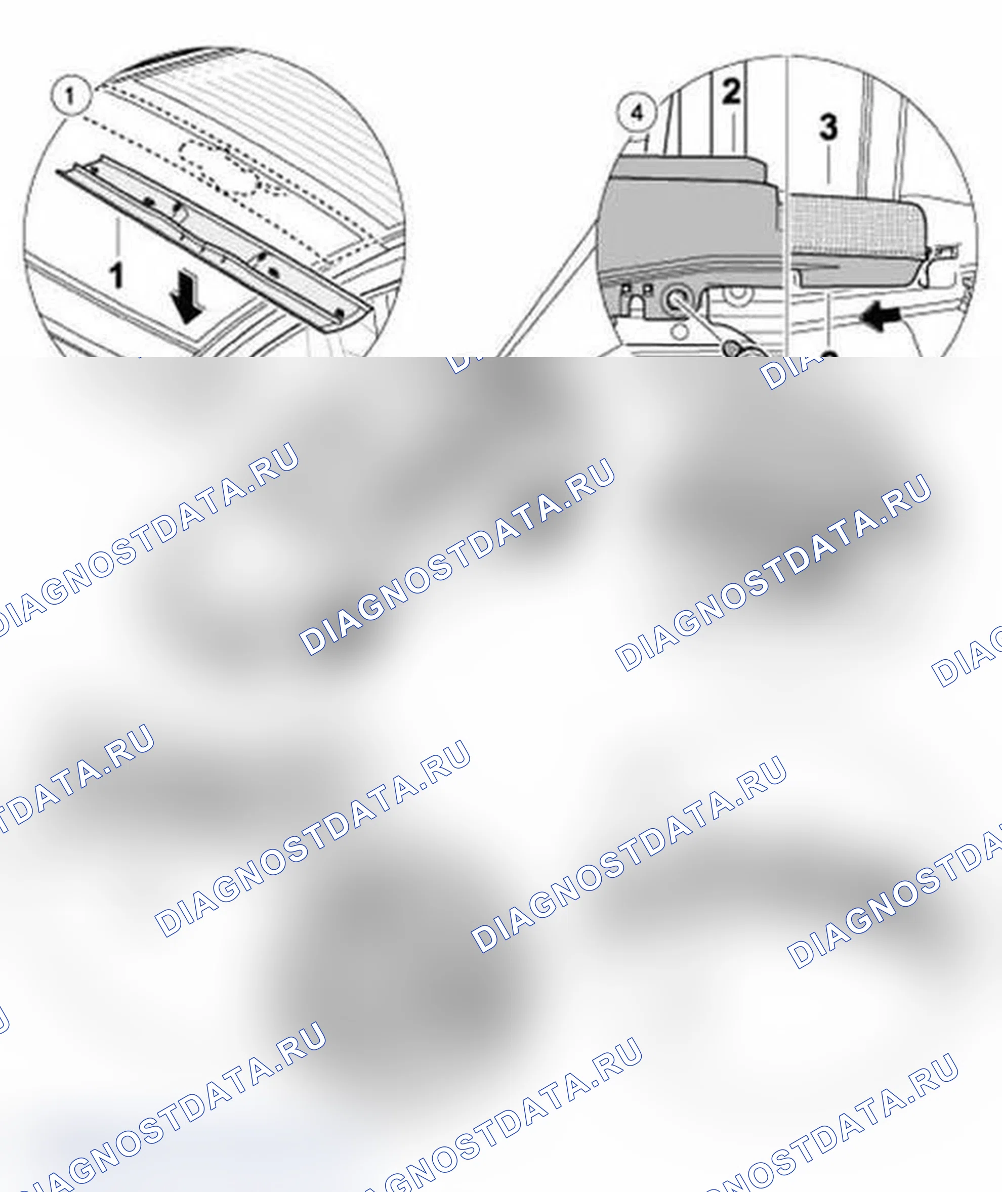 Рис. 59: Удаление передней тканевой подкладки. Porsche 911 GT2 996