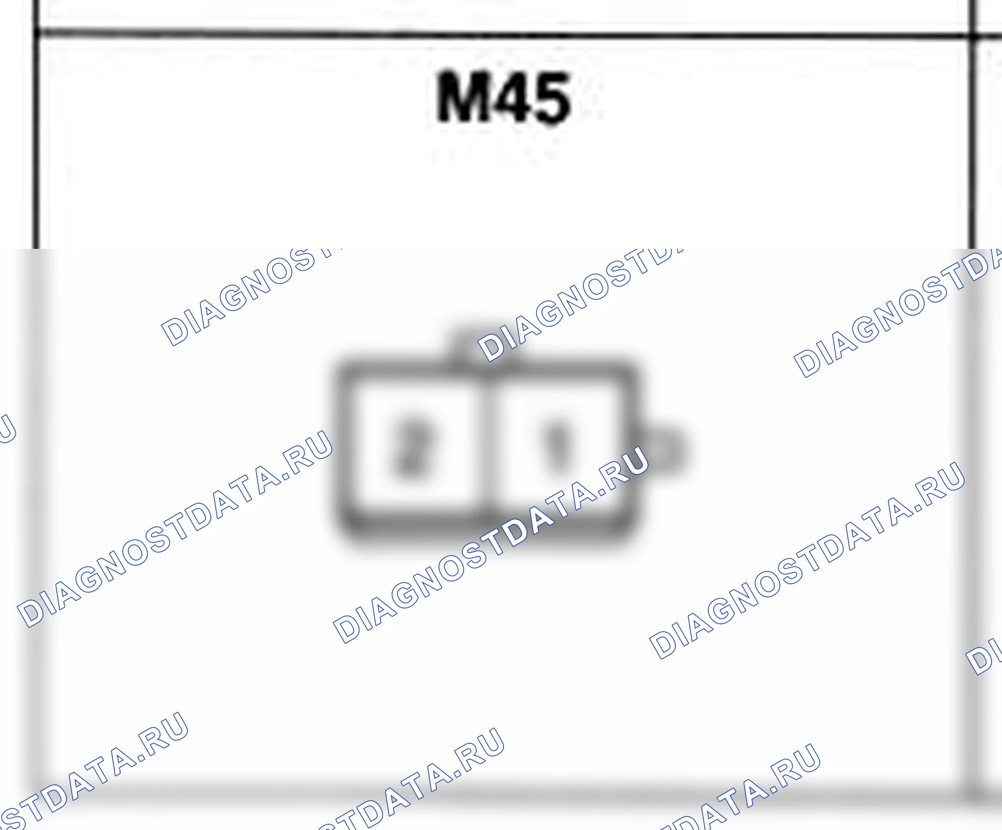 Распиновка разъёма M45 — основного жгута. Hyundai H-1 A1