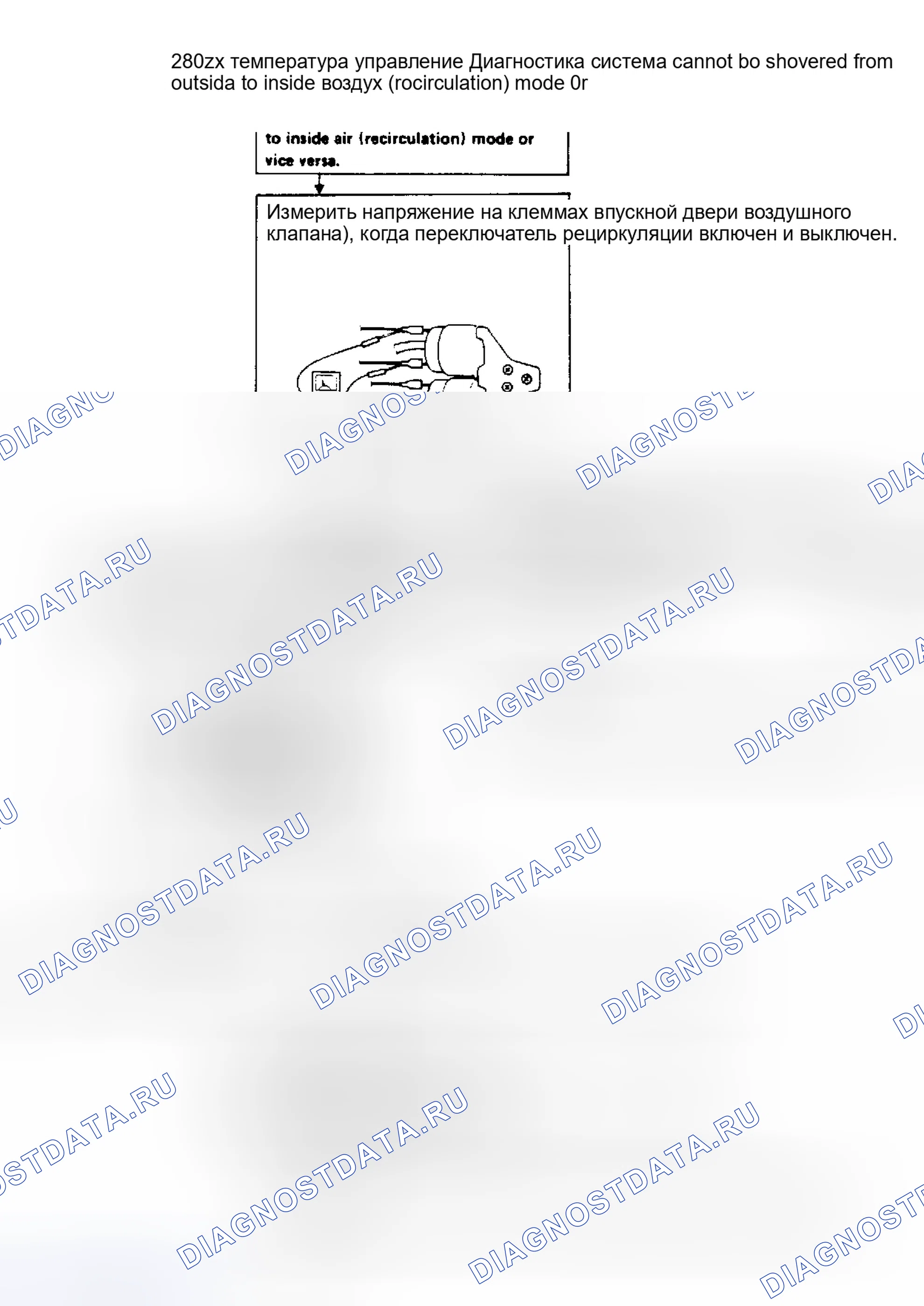 Рис. 21: Блок-схема контроля температуры - часть 2 из 2. Nissan 280ZX I