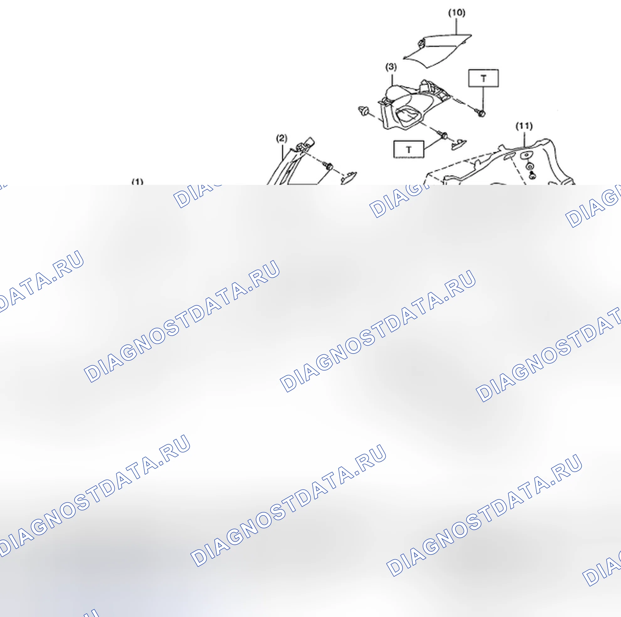 Рис. 39: ВНУТРЕННЯЯ ОТДЕЛКА (МОДЕЛЬ СЕДАНА). Subaru Impreza WRX GH