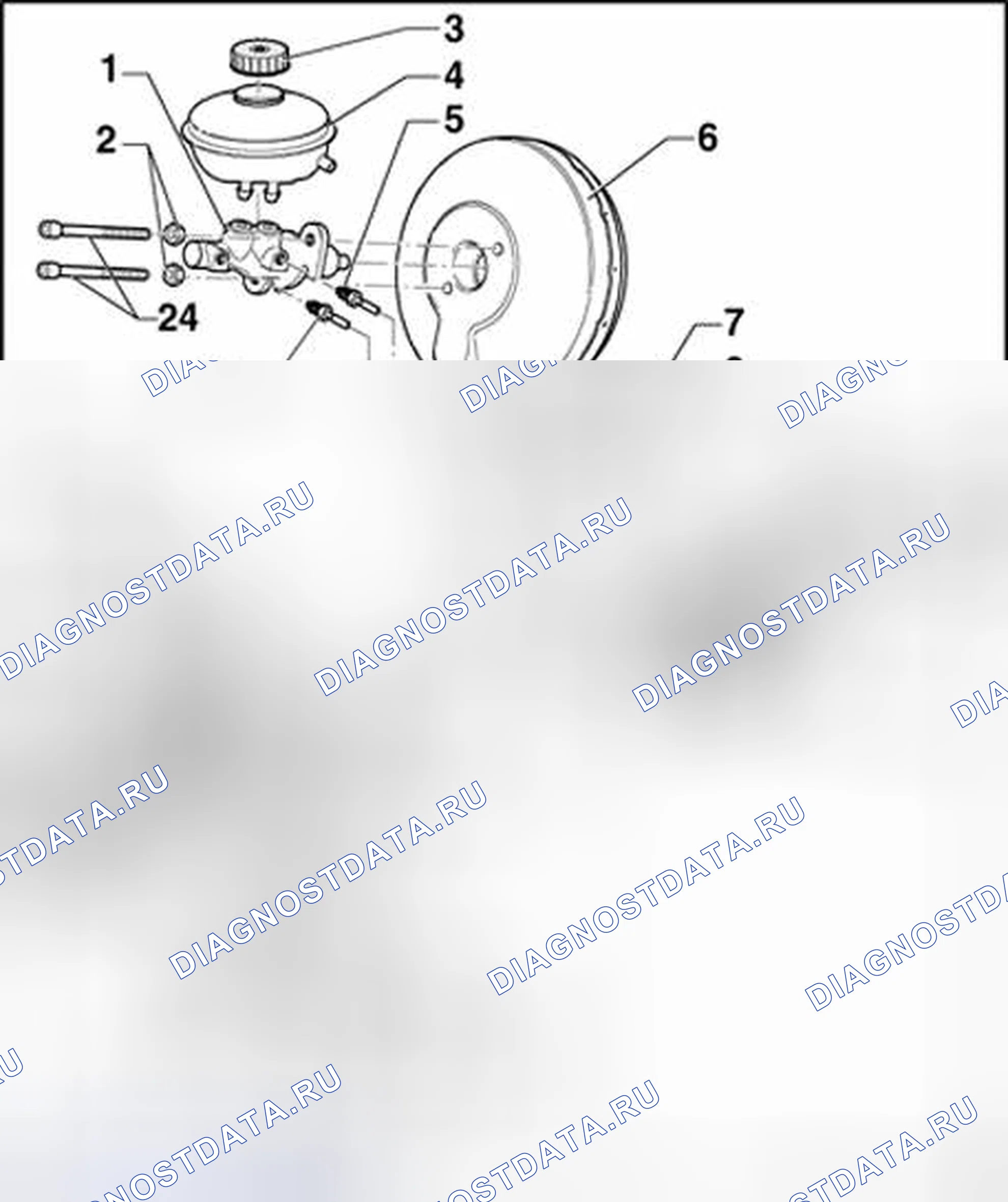 Рис. 190: ABS / EDL / ASR / ESP Bosch 5.3, обзор сборки до 1999 модельного года - транспортные средства до VIN 3b X 600 00. Volkswagen Passat B5 рестайлинг