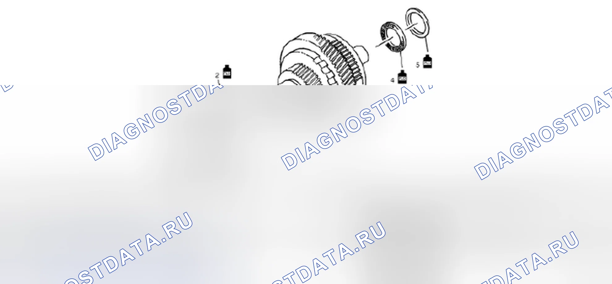 Рис. 16: Компоненты редуктора пониженной передачи. Suzuki SX4 I