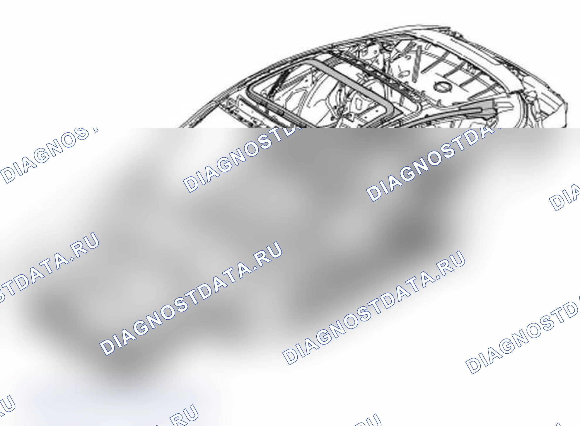 Рис. 31: Схема - Кузов, 2002 модельный год. Porsche 911 Carrera 4 996 рестайлинг