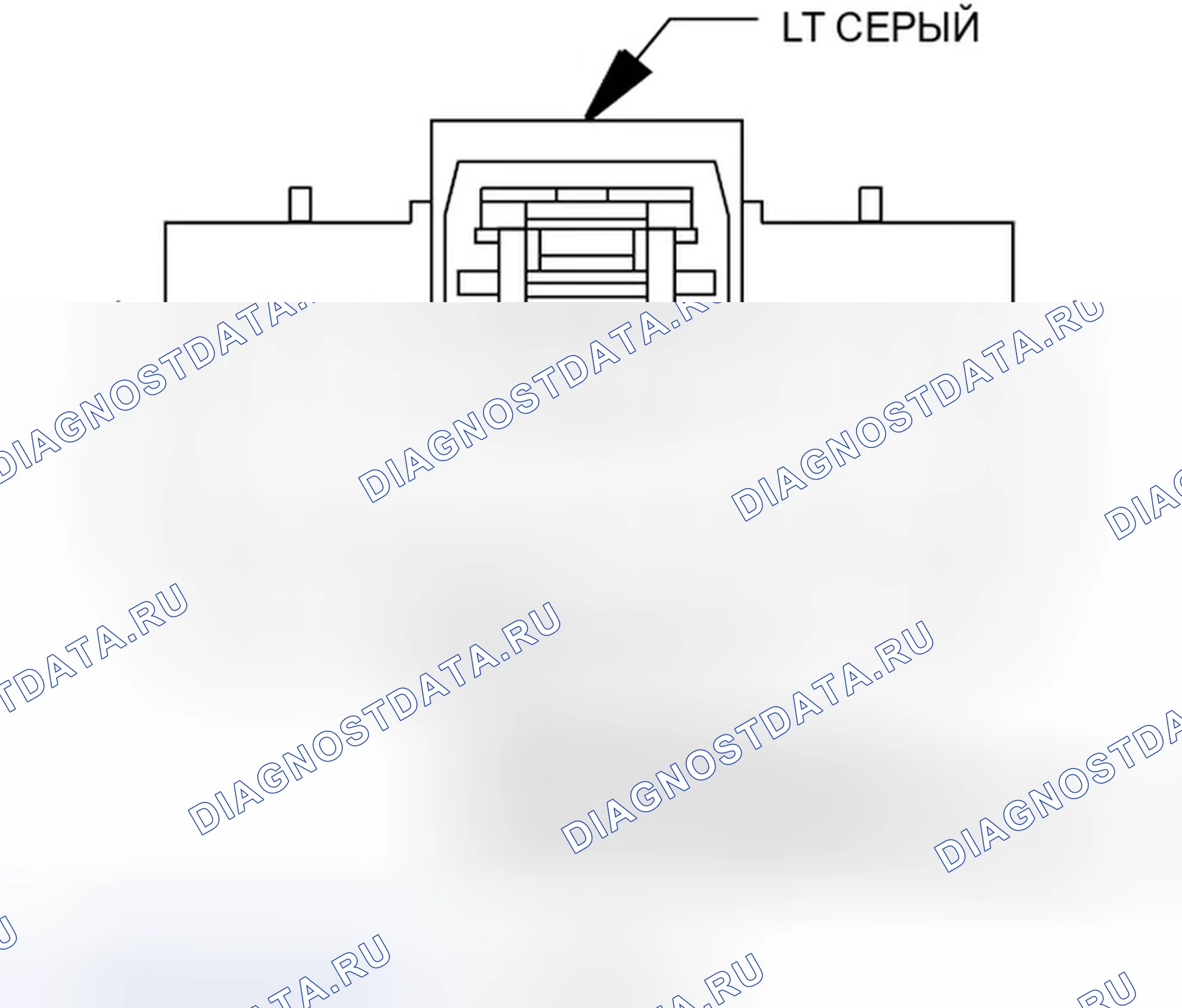 Рис. 282: Вид с торца разъема модуля Totally Integrated Питание (C6). Jeep Compass I