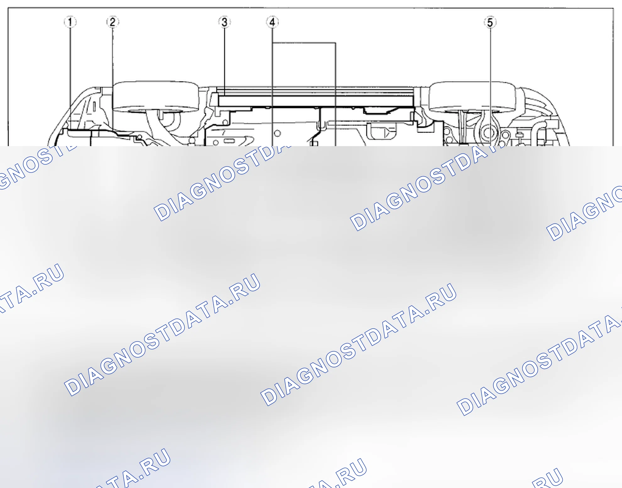 Рис. 2: Расположение компонентов внешней отделки (2 из 2). Mazda CX-5 I