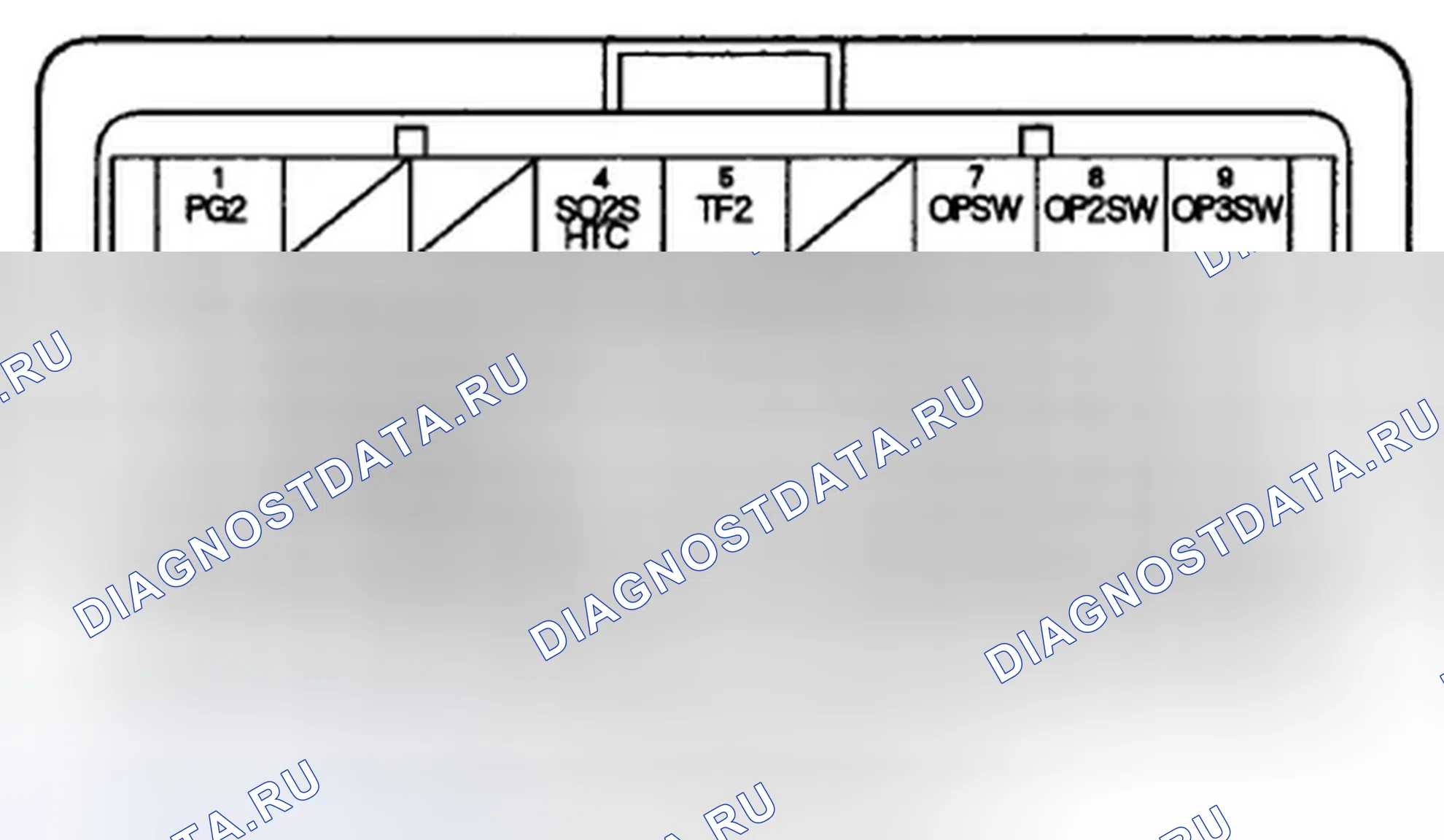 Рис. 1190: Входы и выходы ИКМ на разъеме B (дельта) (44P). Honda Civic VIII