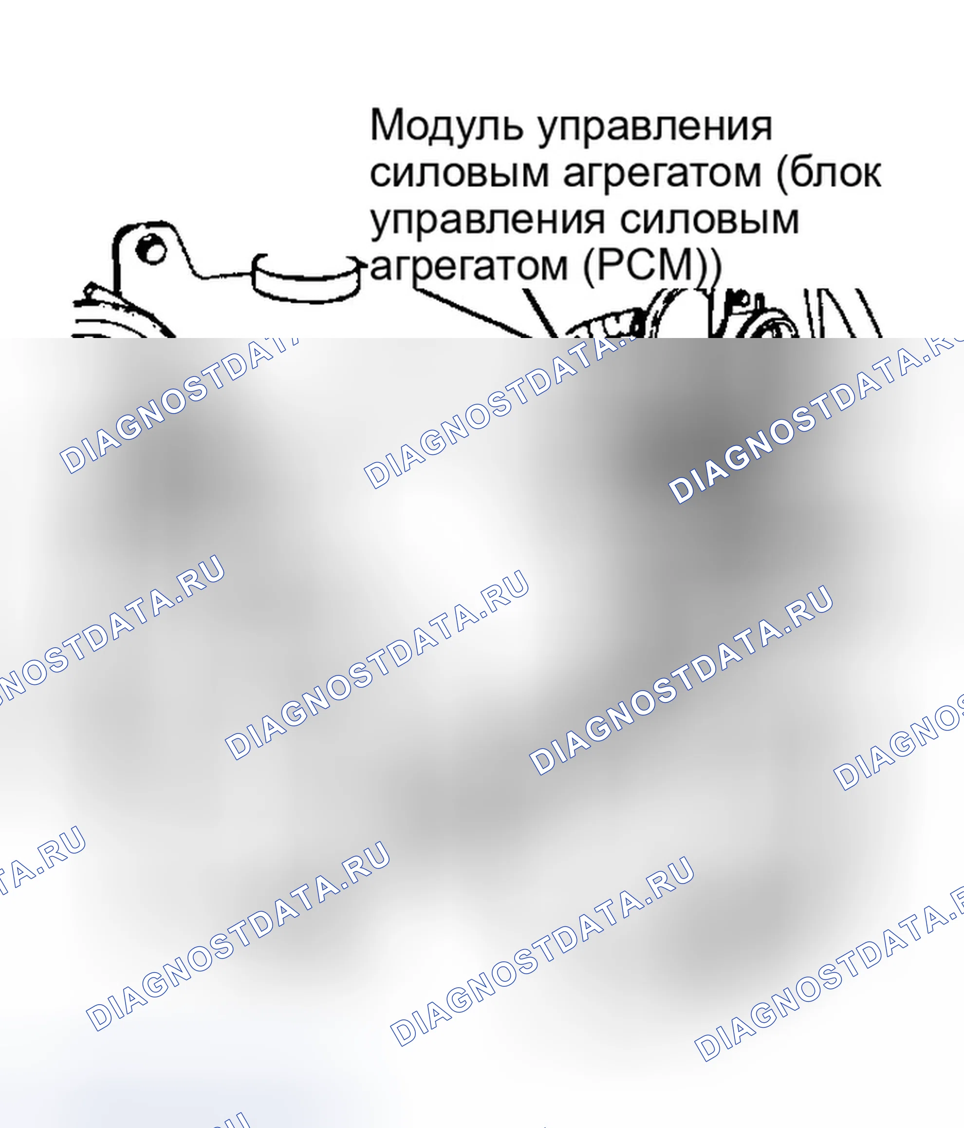 Рис. 13: Определение местоположения модуля управления трансмиссией. Jeep Grand Cherokee ZJ