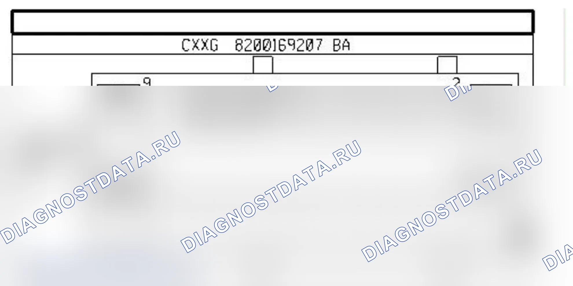 Распиновка разъёма R374 — Соед разъем передн жгута проводов и левого заднего жгута проводов. Renault Clio III