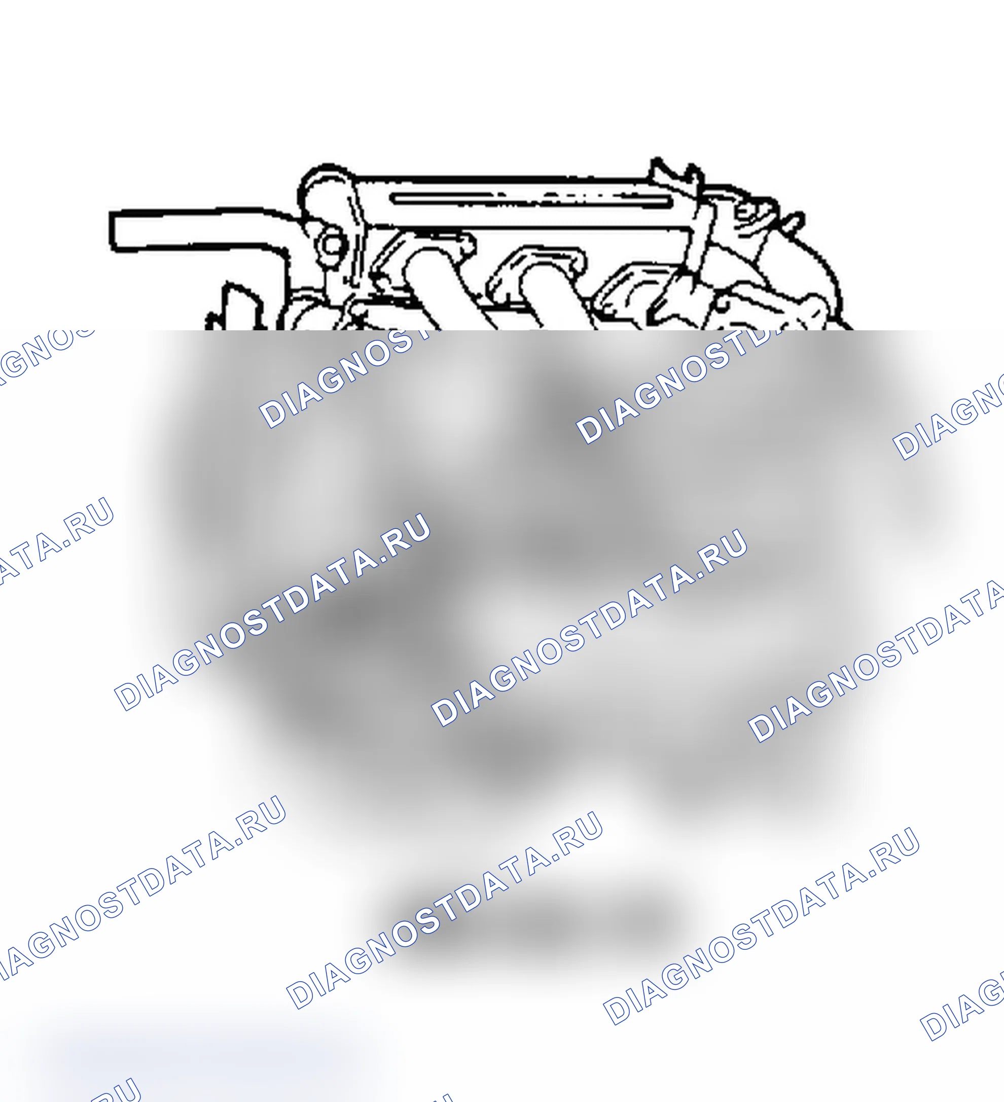 Рис. 8: Расположение кода двигателя (929 3.0L). Mazda 929 HC