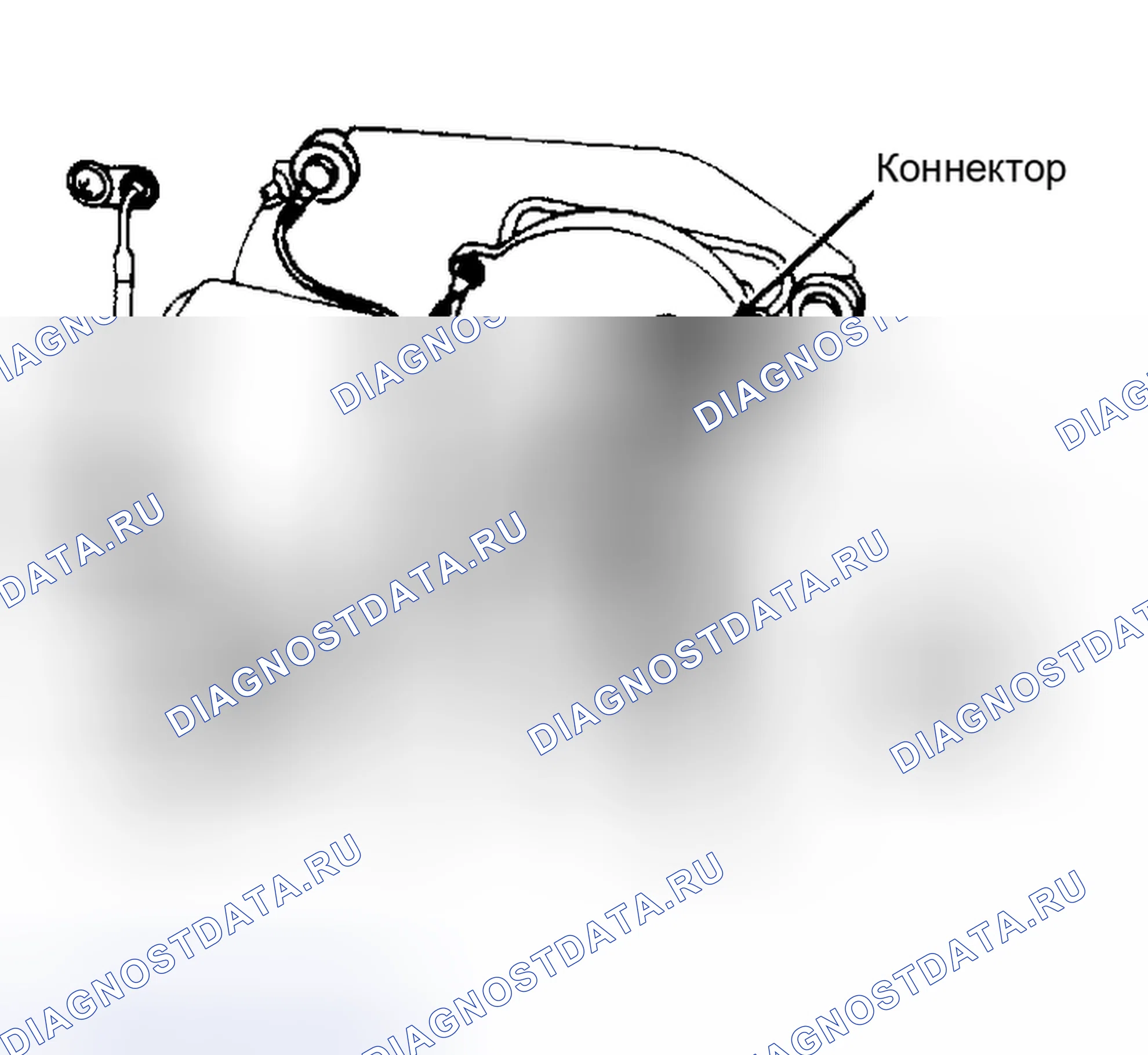 Рис. 2: Расположение клемм двигателя стеклоочистителя Challenger / Sapporo. Dodge Challenger II