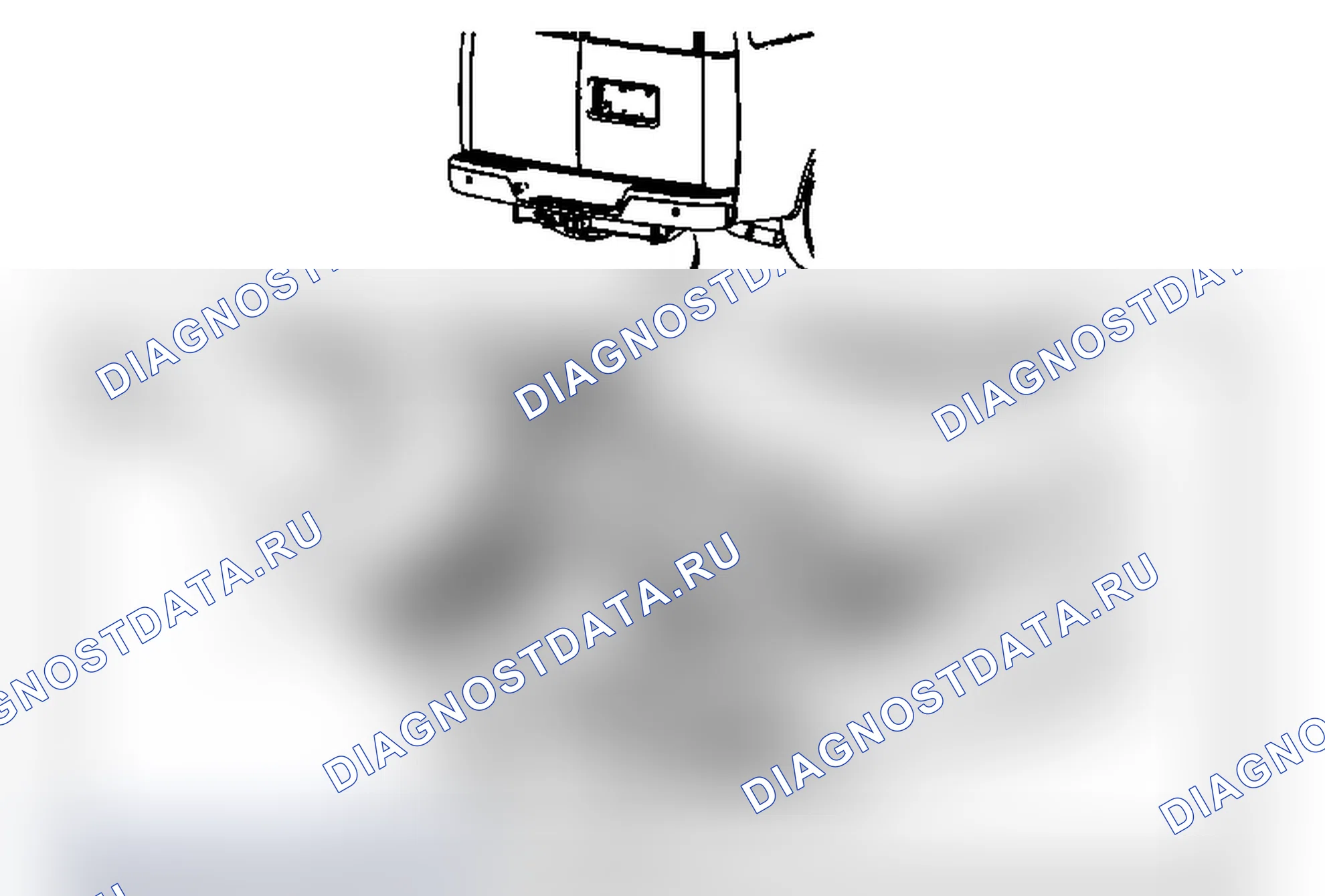 Рис. 5: Замена узла сигнализации датчика заднего объекта. Chevrolet Express G1500 