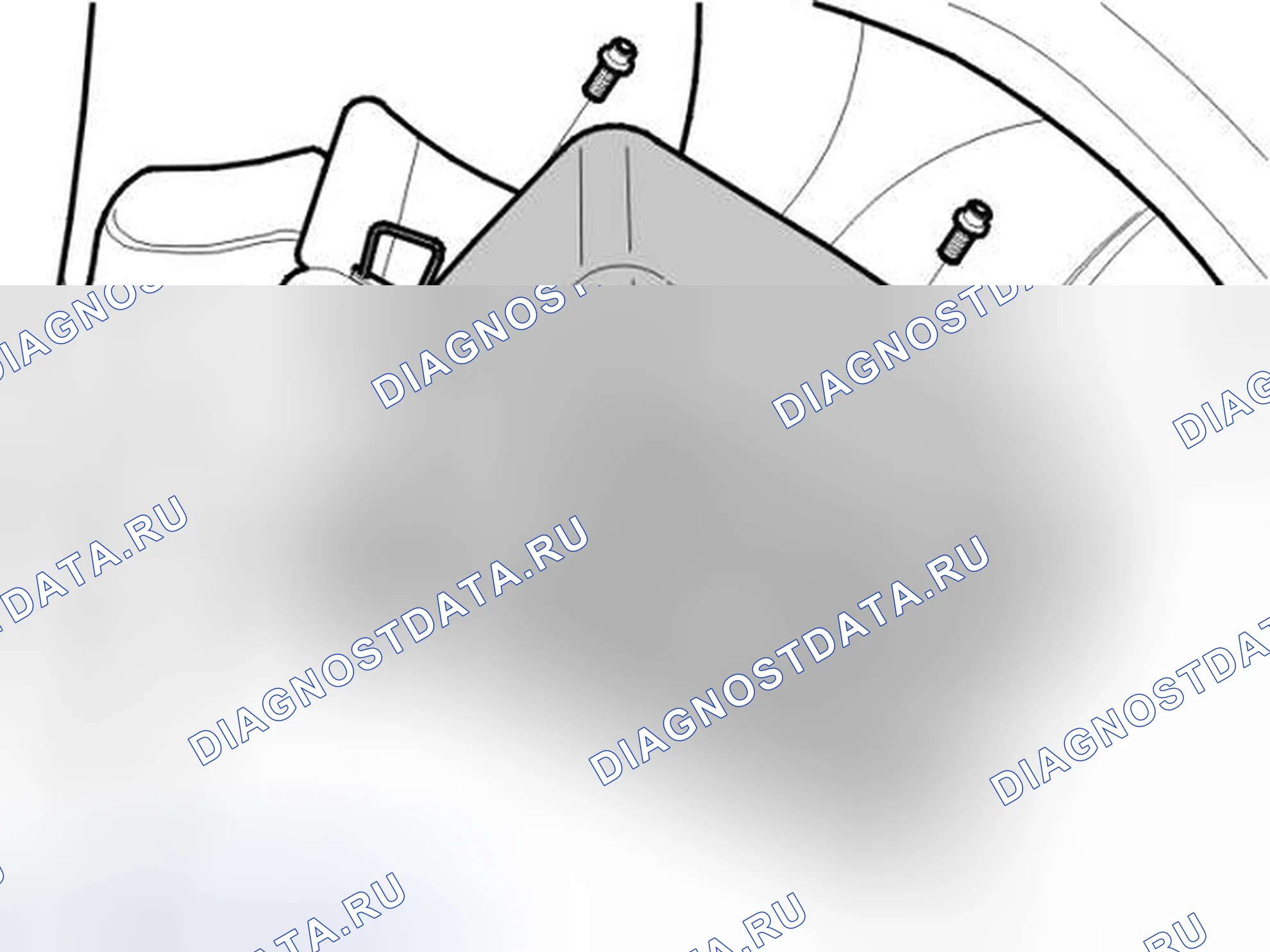 Рис. 51: Снятие коробки охлаждения. Volvo S80 I