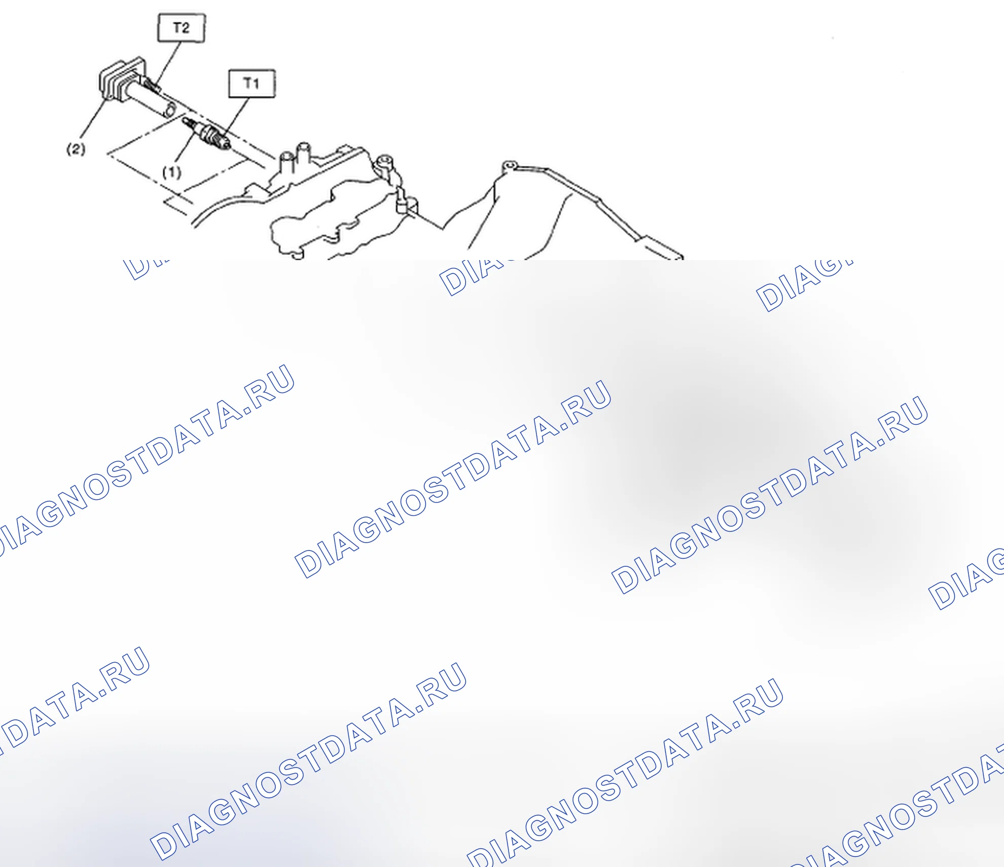 Рис. 34: Идентификация компонента зажигания. Subaru Impreza GD/GC/GG рестайлинг 2