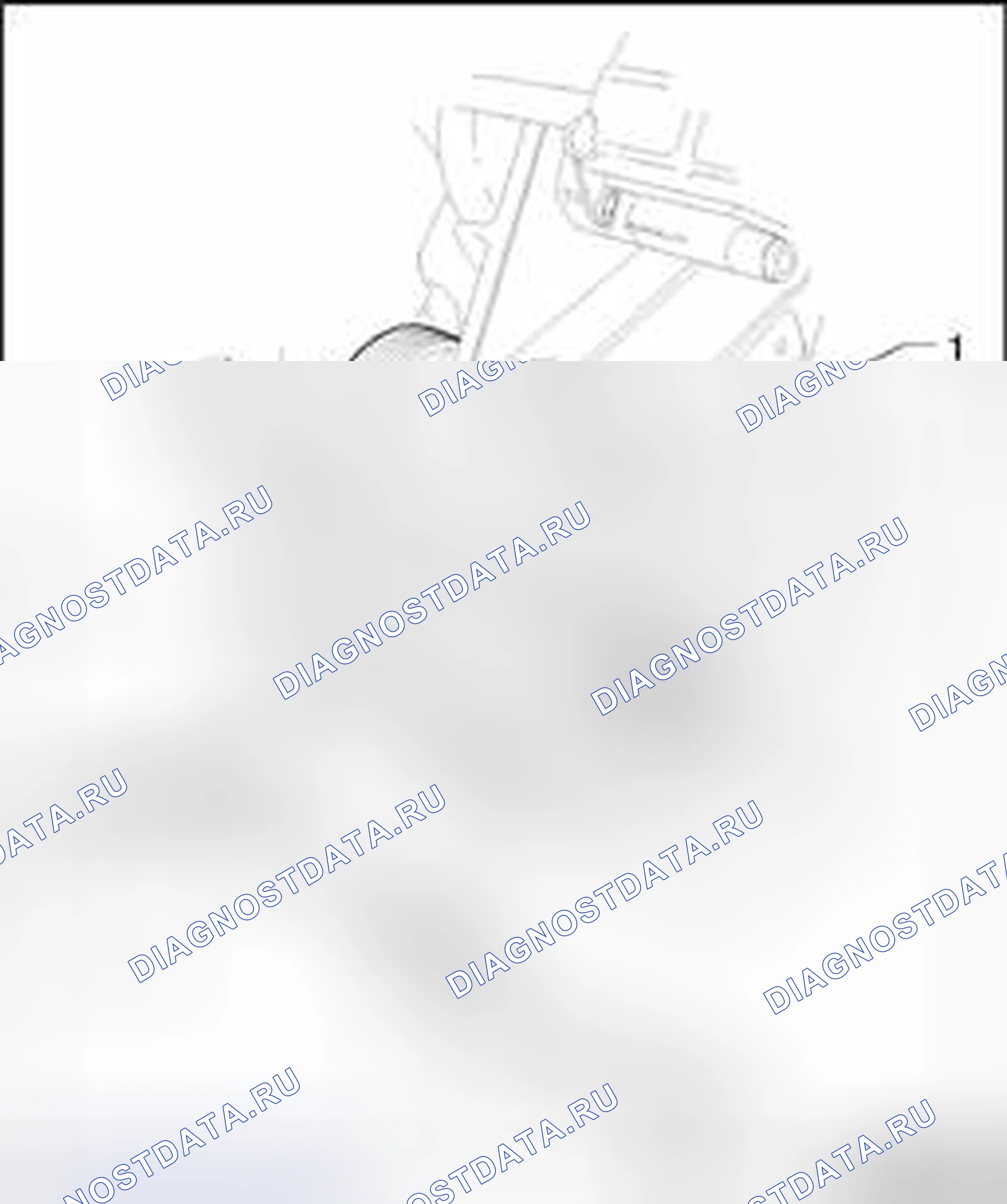 Рис. 20: Напорная линия и впускной шланг на SDI с кондиционером, крепление. Volkswagen Golf Mk4