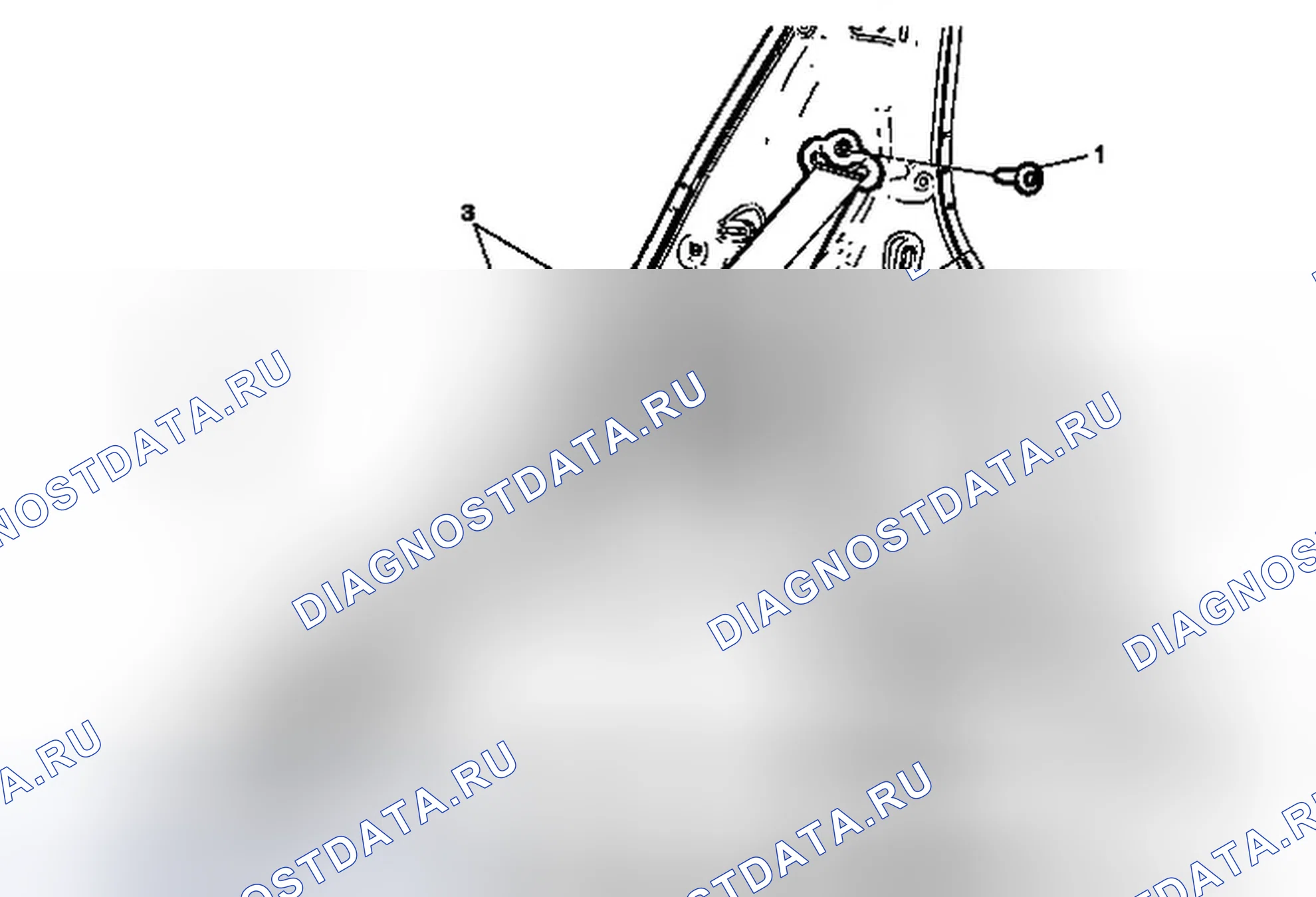 Рис. 7: Замена плечевого ремня - задний. Chevrolet Spark M300