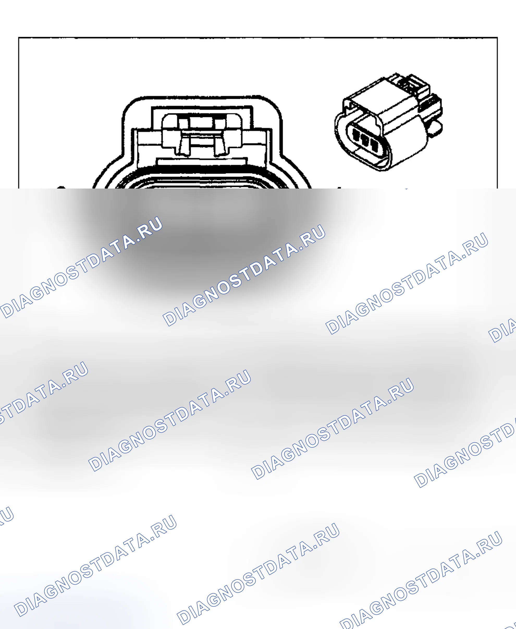 Рис. 13: Вид с торца приборной панели, датчиков и разъема консоли. Chevrolet TrailBlazer I
