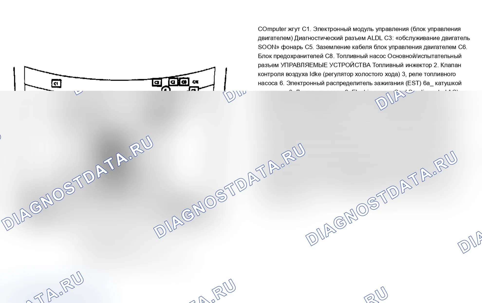 Рис. 15: Расположение компонентов (4 из 11). Chevrolet Cab & Chassis V3500 